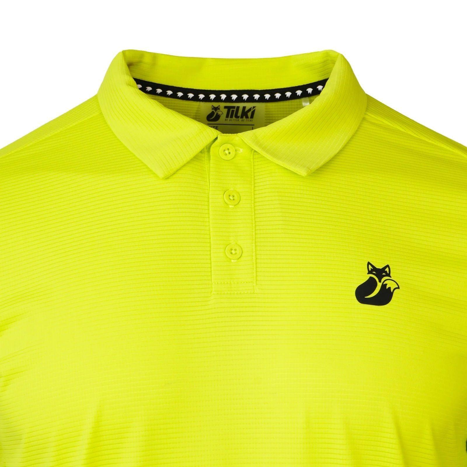 Polera Tilki Polo Pro Lehinde Amarillo Fluor Tenis Padel-3
