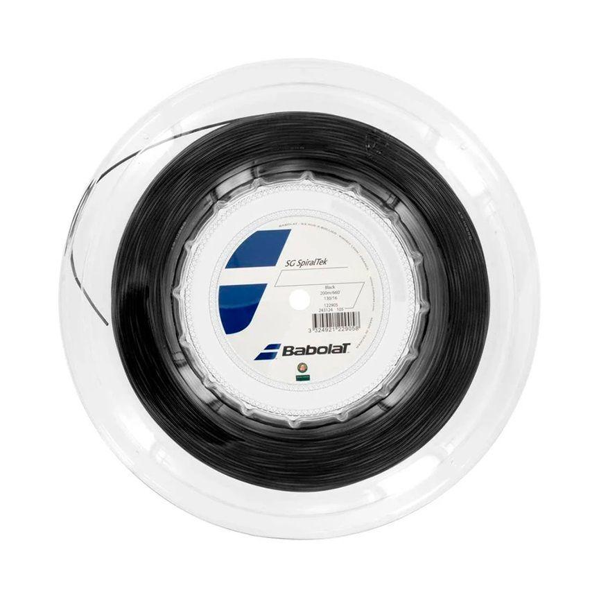 Rollo de Cuerda Babolat Spiralteck Negra 1.25 - 200m-0