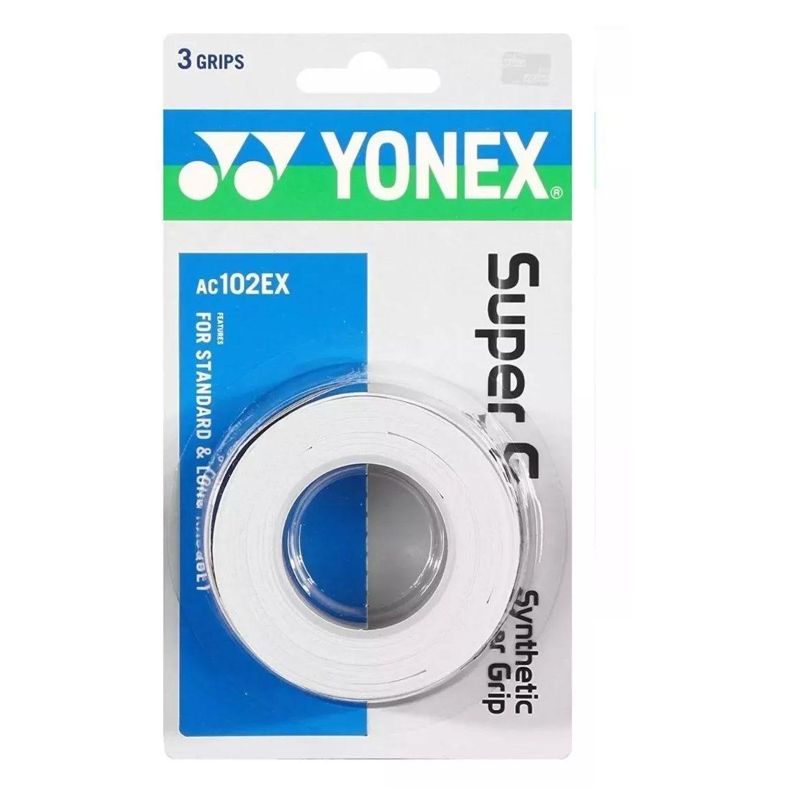 Overgrip Yonex Super Grap Blanco X3 Tenis/Padel-1
