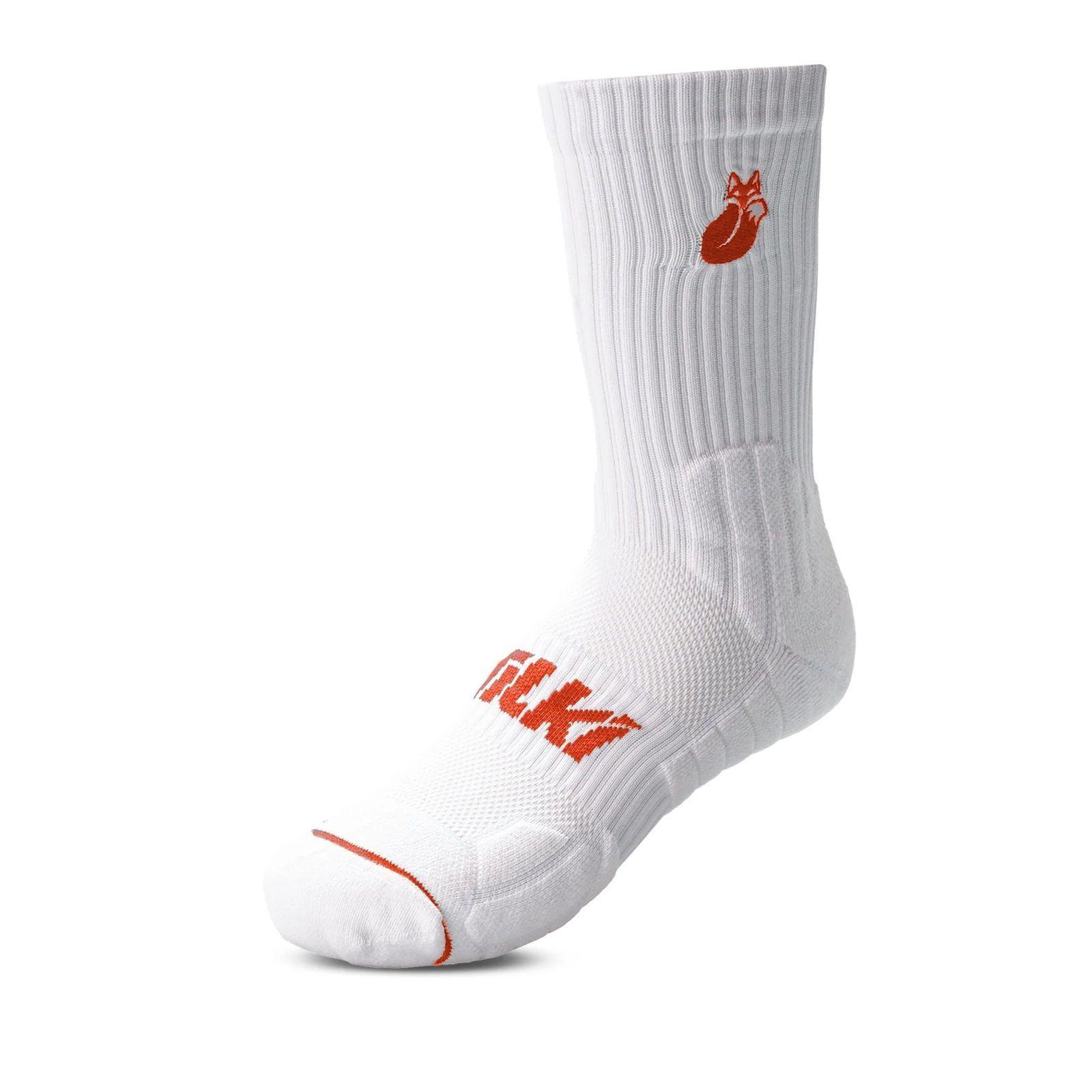 Calcetin Tilki Crew D4 Lehinde Blanco/Naranjo Tenis Padel-2