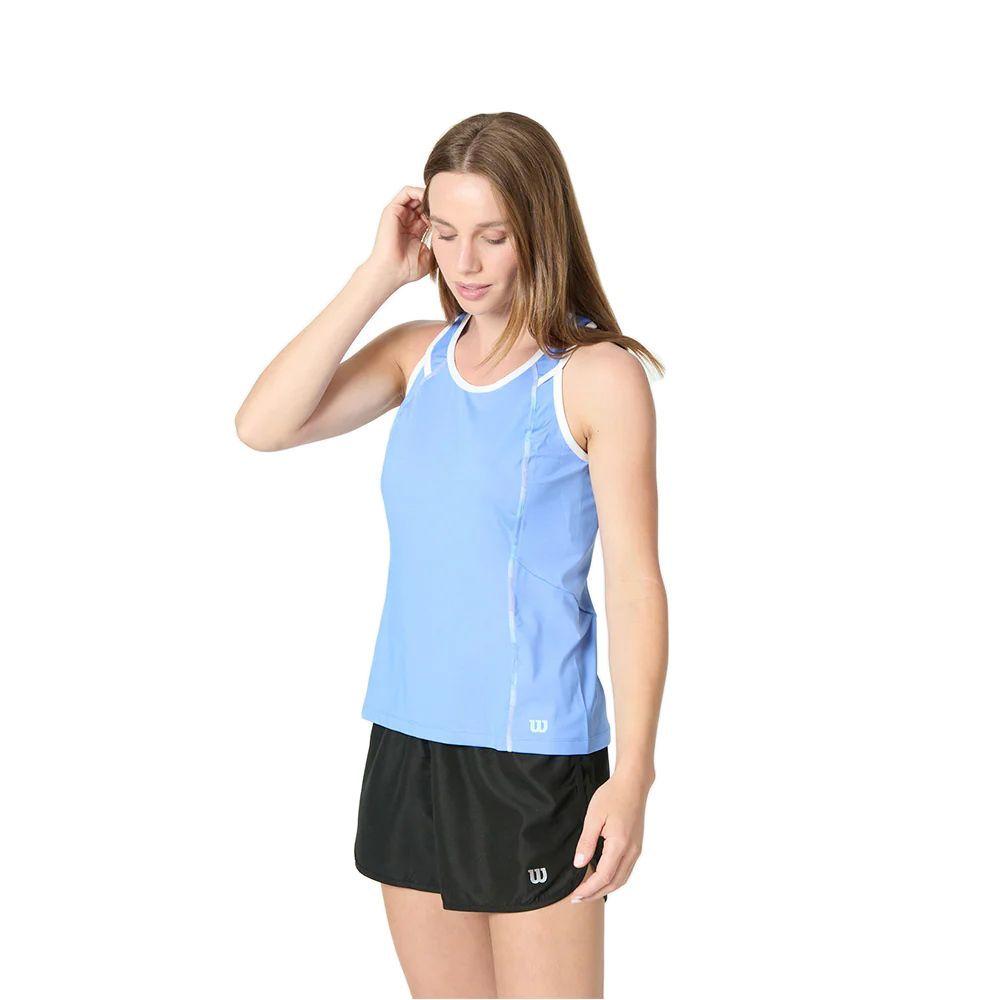 Polera Wilson Mujer Flirty Scoopneck Azul Tenis Padel-2