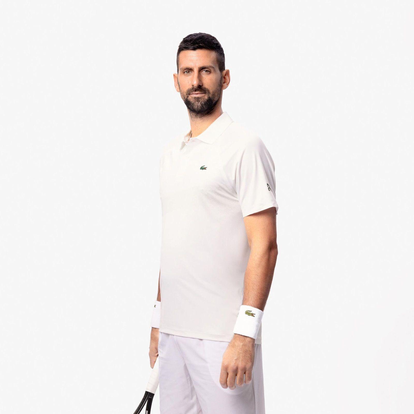 Polera Lacoste Polo Novak Djokovic Ultra Dry Blanca Tenis-5