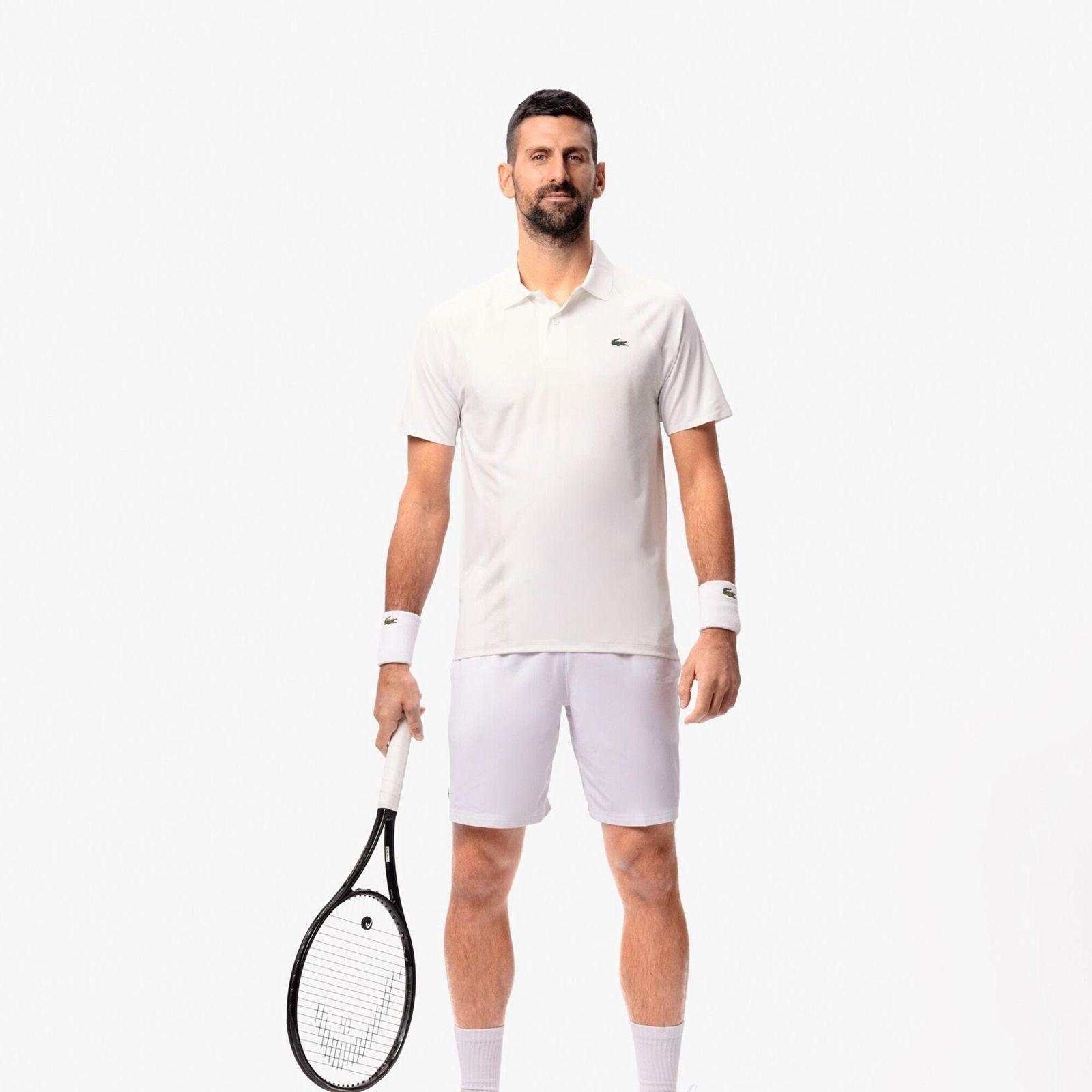 Polera Lacoste Polo Novak Djokovic Ultra Dry Blanca Tenis-2
