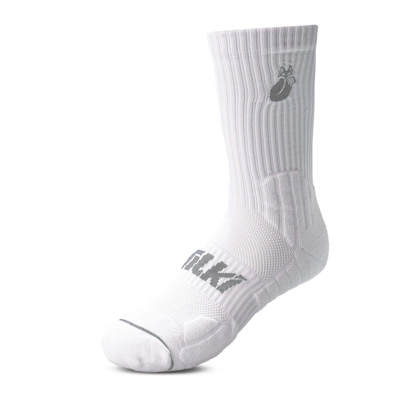 Calcetin Tilki Crew D4 Lehinde Blanco/Gris Tenis Padel-2