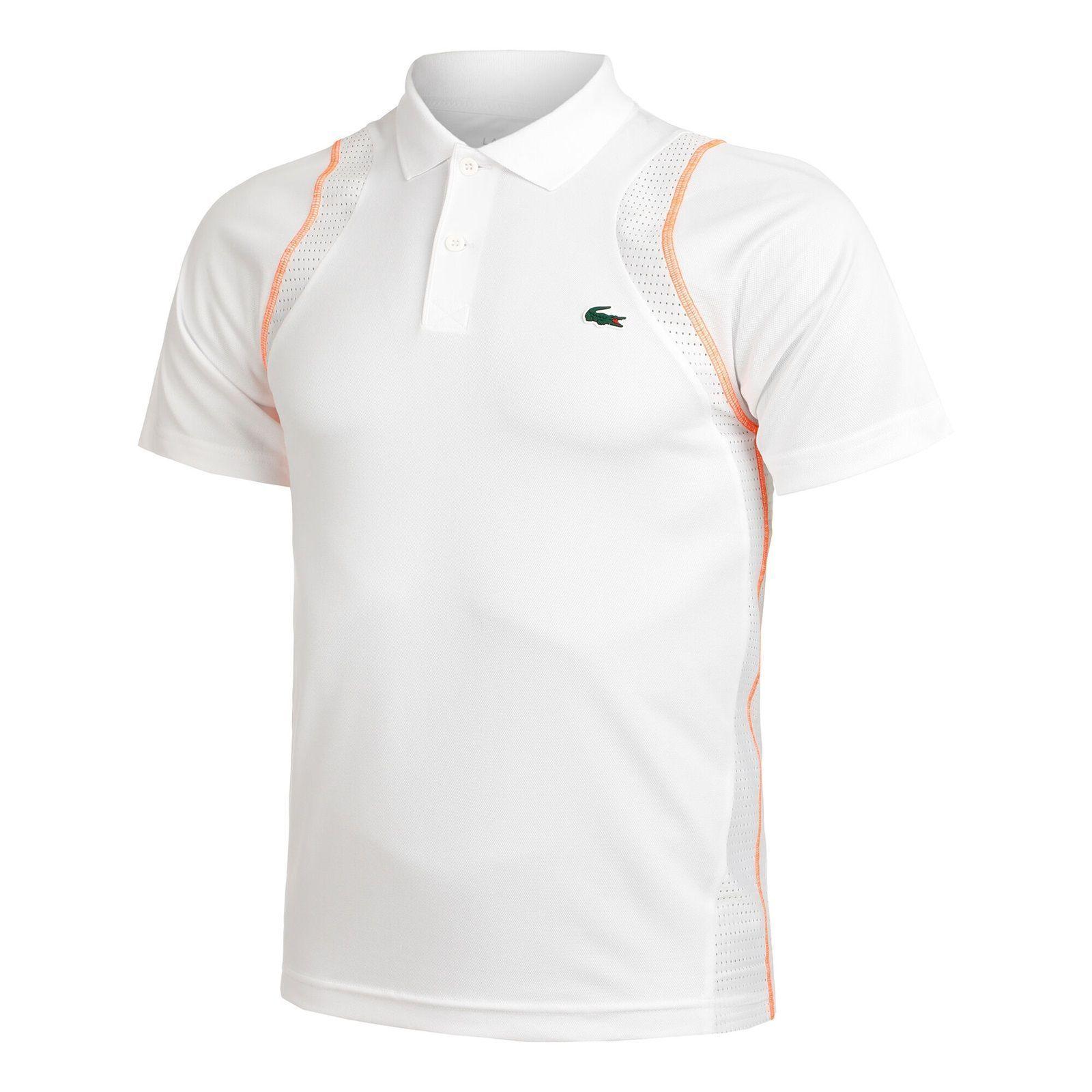 Polera Lacoste Polo Sport Blanca/Naranja Tenis-0