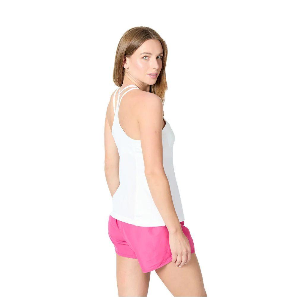 Polera Wilson Mujer Team Tank Blanca Tenis Padel-2