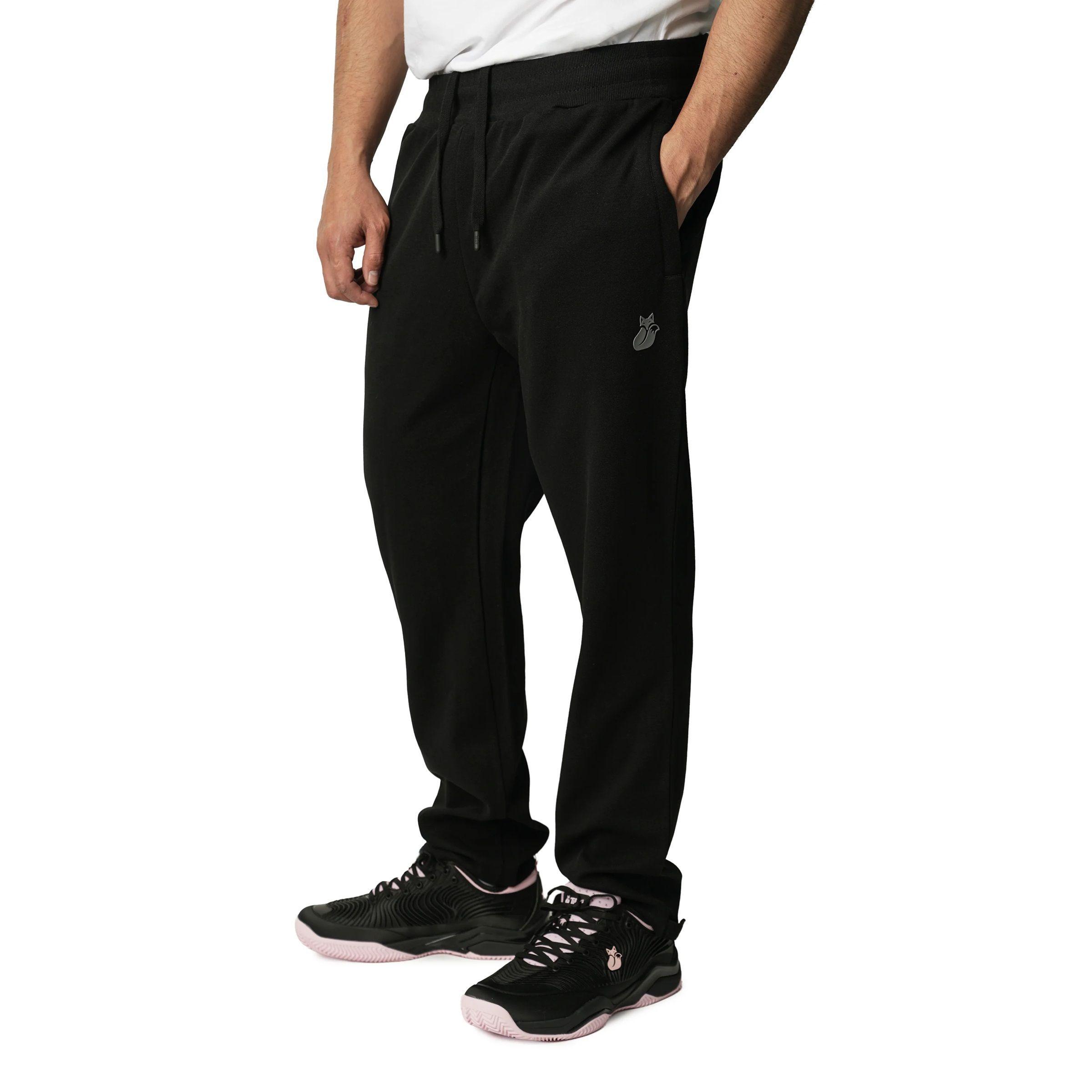 Pantalon Tilki Algodon Straight Lehinde Negro Tenis Padel-0