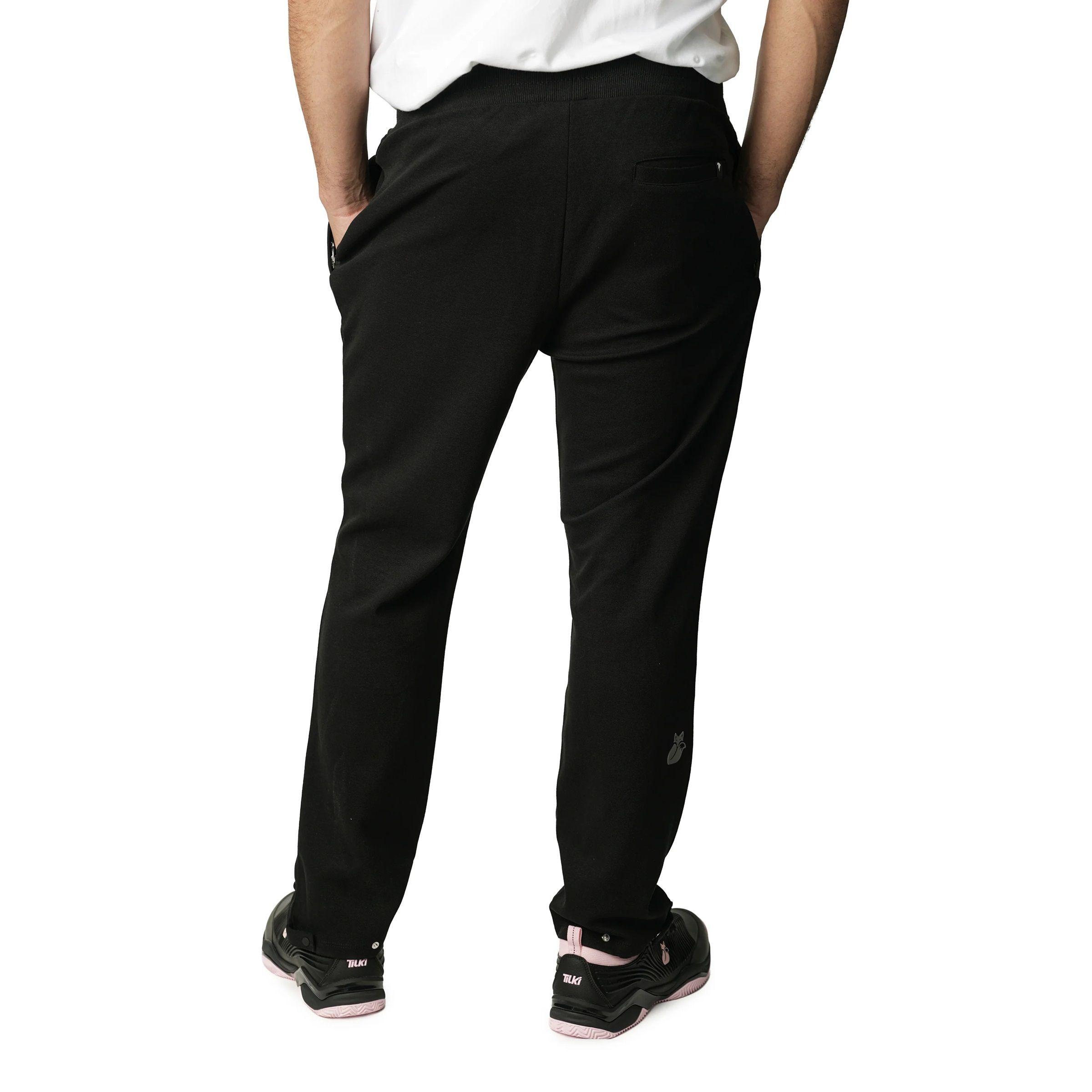 Pantalon Tilki Algodon Straight Lehinde Negro Tenis Padel-1
