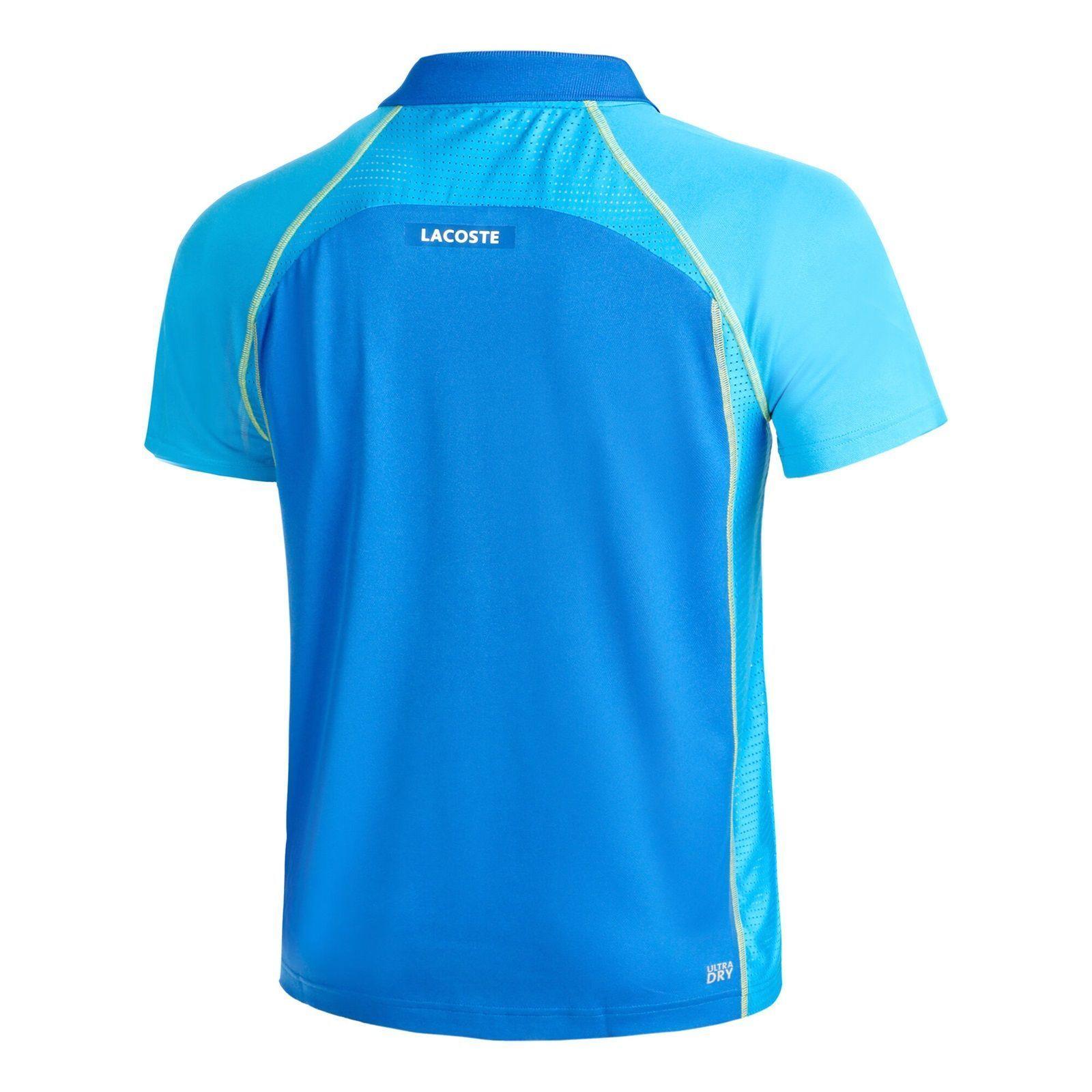 Polera Lacoste Polo Ultra Dry Azul/Amarillo Tenis-1