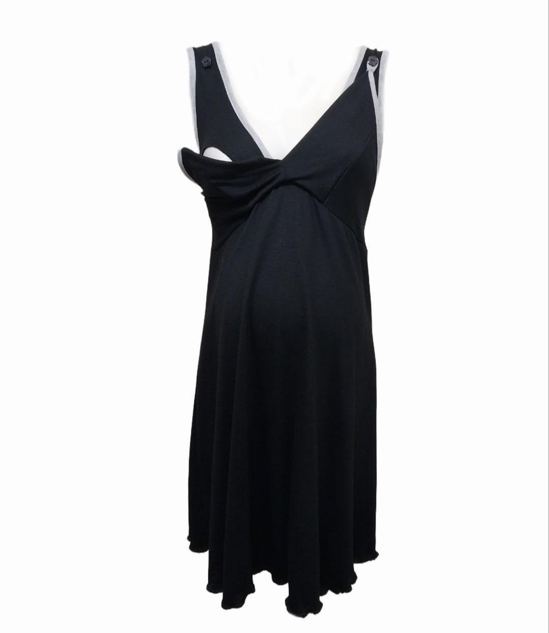 Camisa dormir Maternal y Lactancia DMOM, bretel , color Negro-0