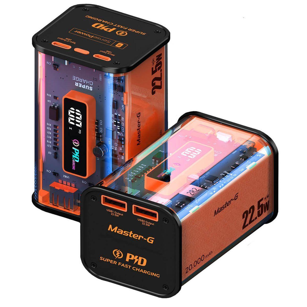 Batería Externa Master G Power Bank 20000 Mah Carga Rápida-3