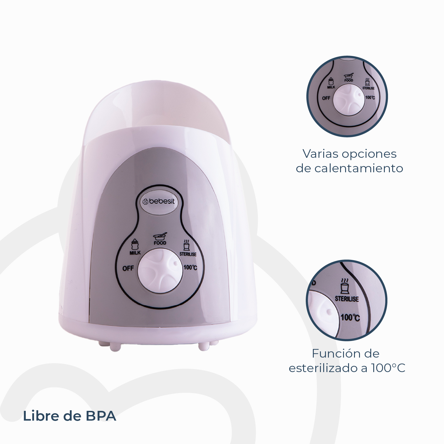 Calentador Esterilizador Eléctrico de Mamadera NA20 Bebesit-2