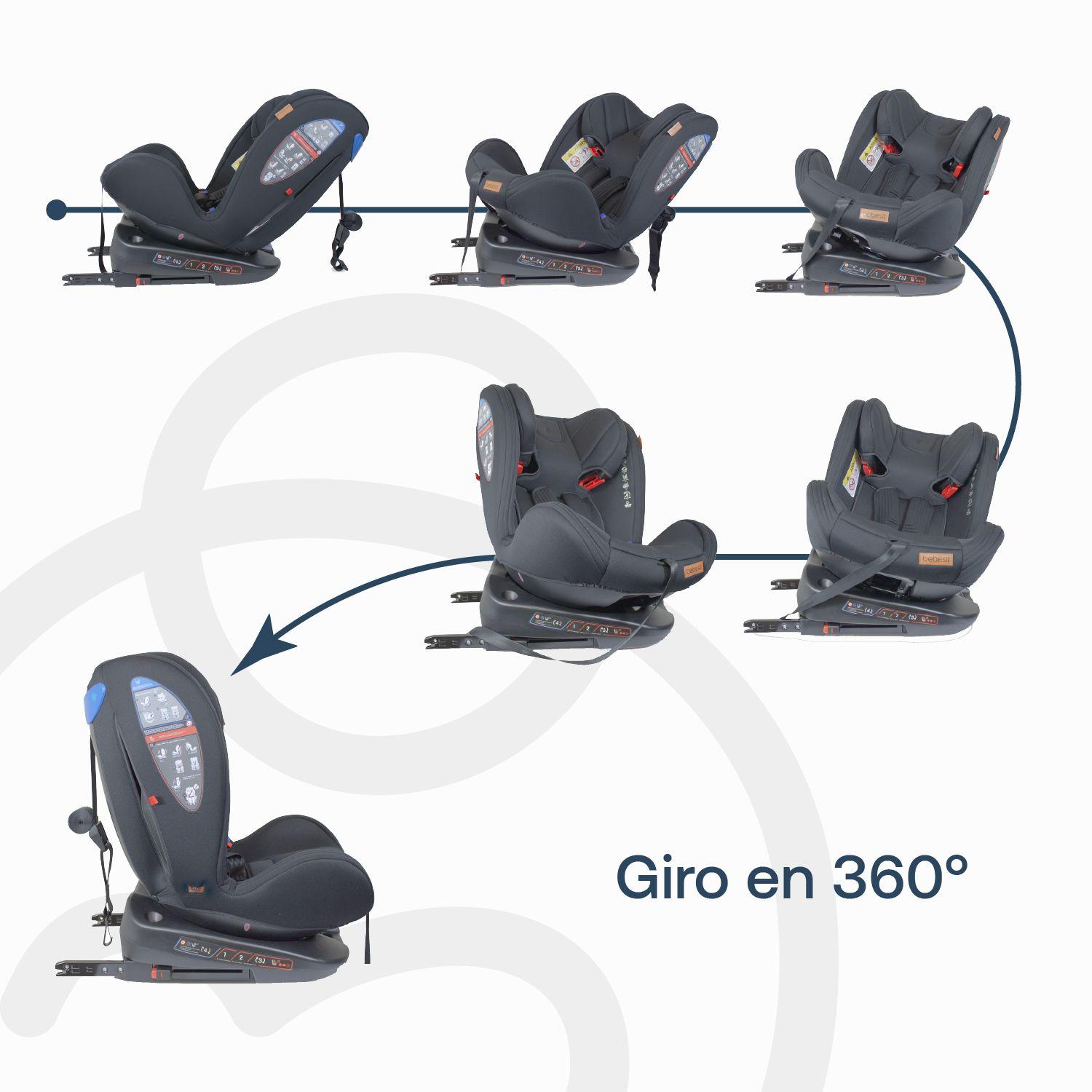 Silla de Auto Saturn 360° Premium Negro-4