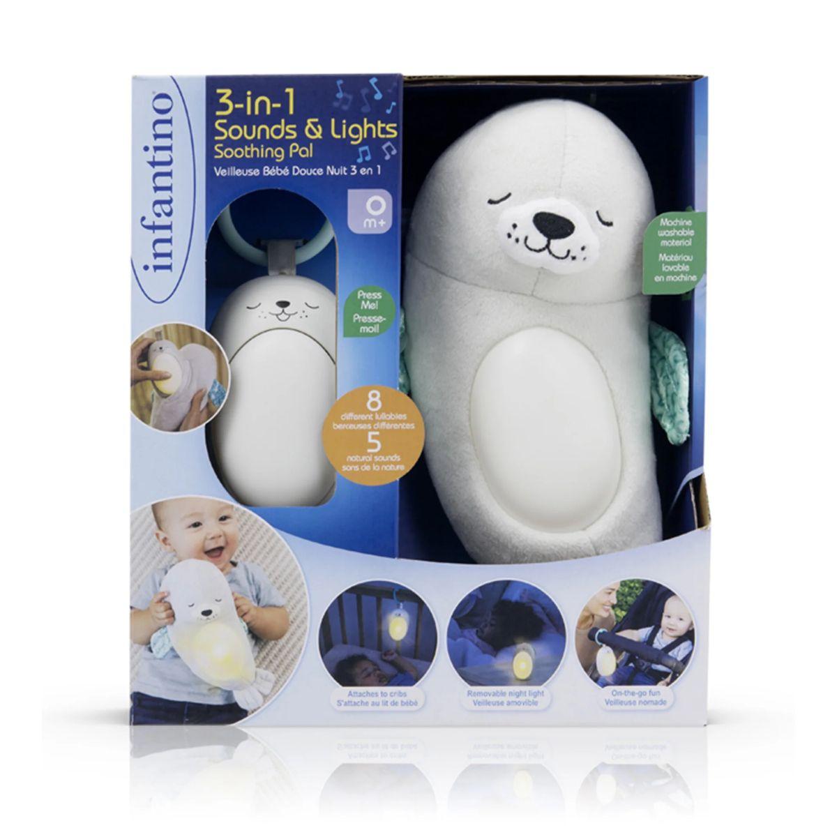 Peluche Snuggle Pal Sounds & Light Soother-3
