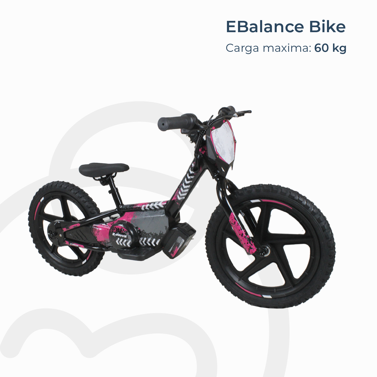 Bicicleta Moto Eléctrica E-Bike BeRide Aro 16 Rosada-8