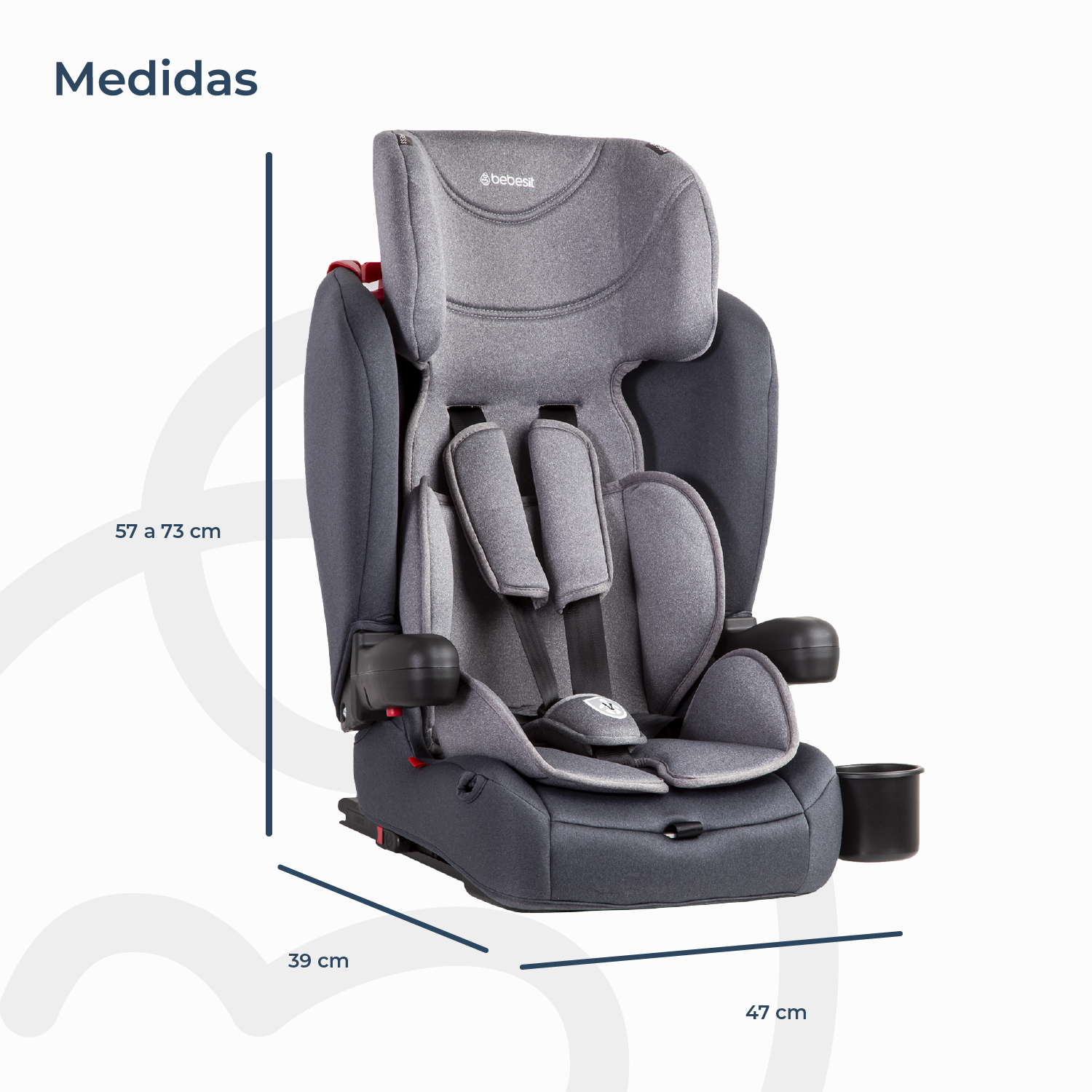 Silla de Auto Butaca SmartFix Gris Bebesit-9
