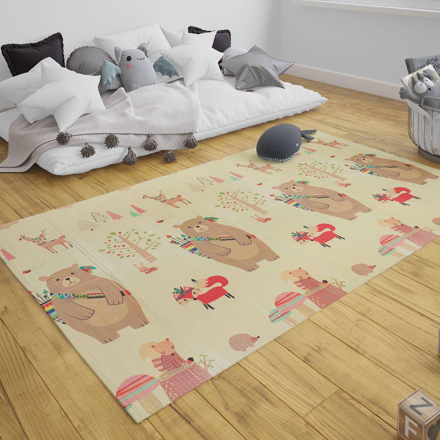 Alfombra Antigolpes Plegable 180X200 Oso y Ciudad Bebesit-6