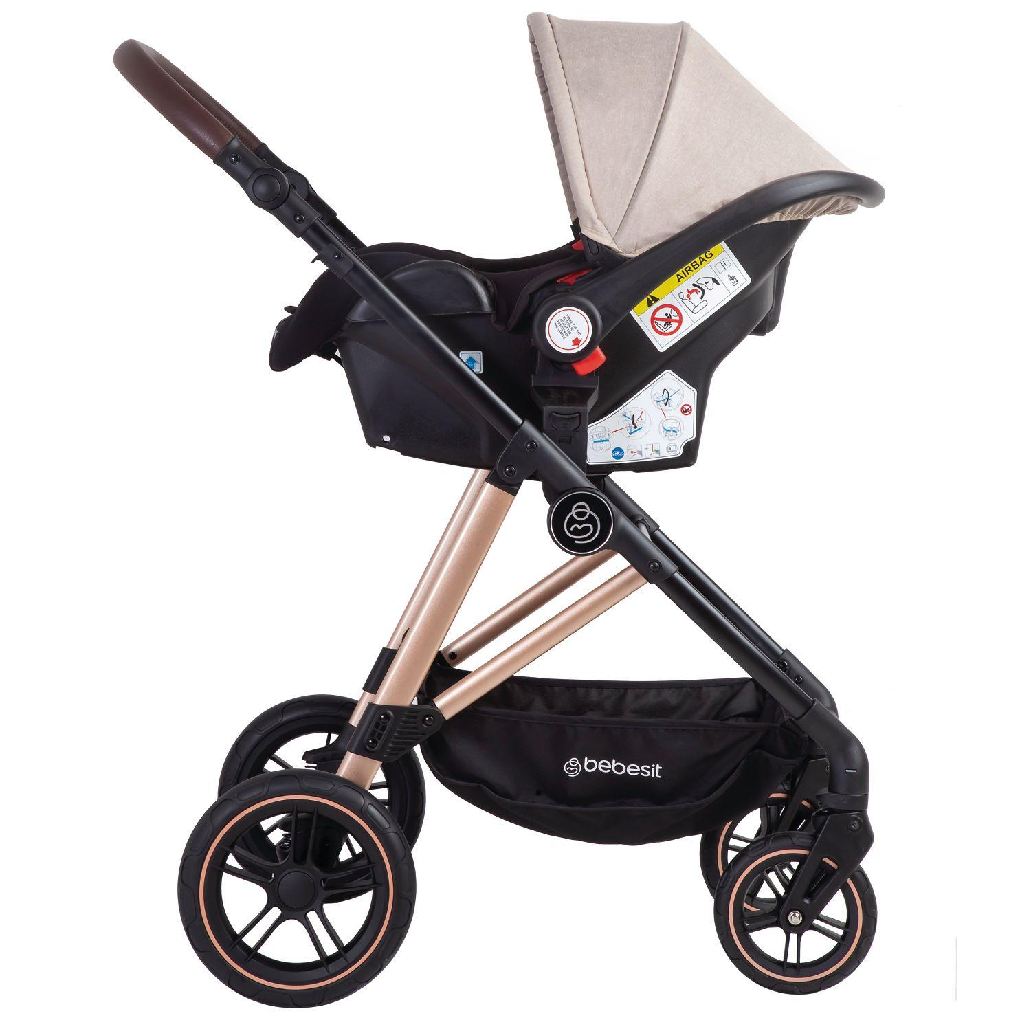 Coche Cuna Travel System Neo Beige Bebesit-4