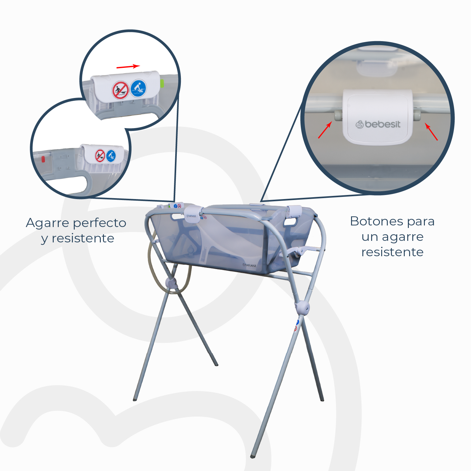 Bañera Flexi 3 en 1 Plegable + Soporte de Bebesit-5