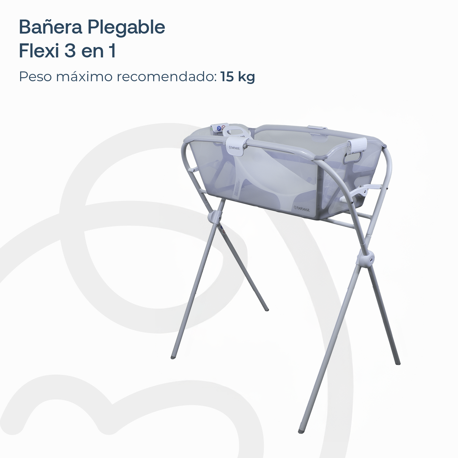 Bañera Flexi 3 en 1 Plegable + Soporte de Bebesit-5