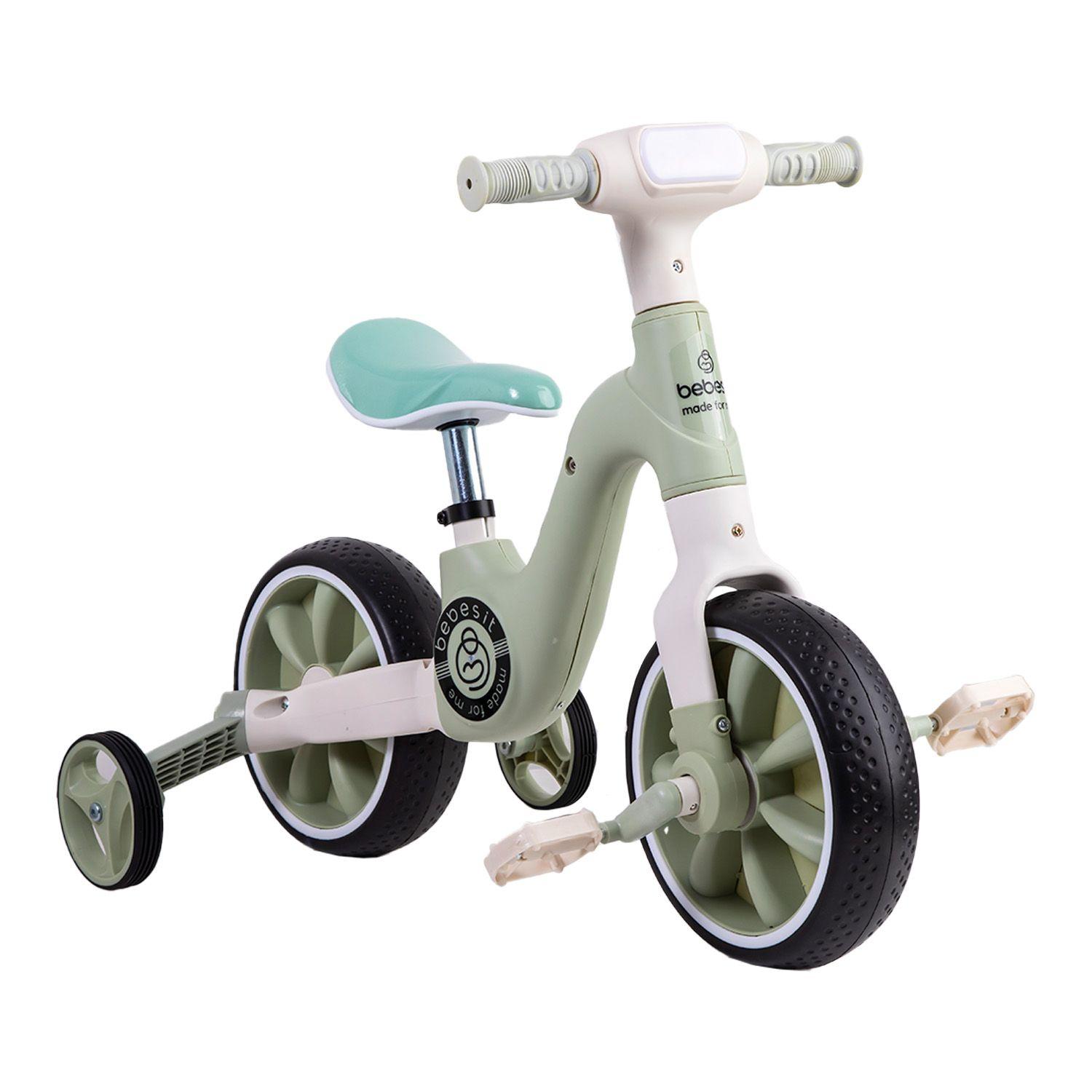 Triciclo Bicicleta Aprendizaje Pedales 2 en 1 XT05 Verde-0