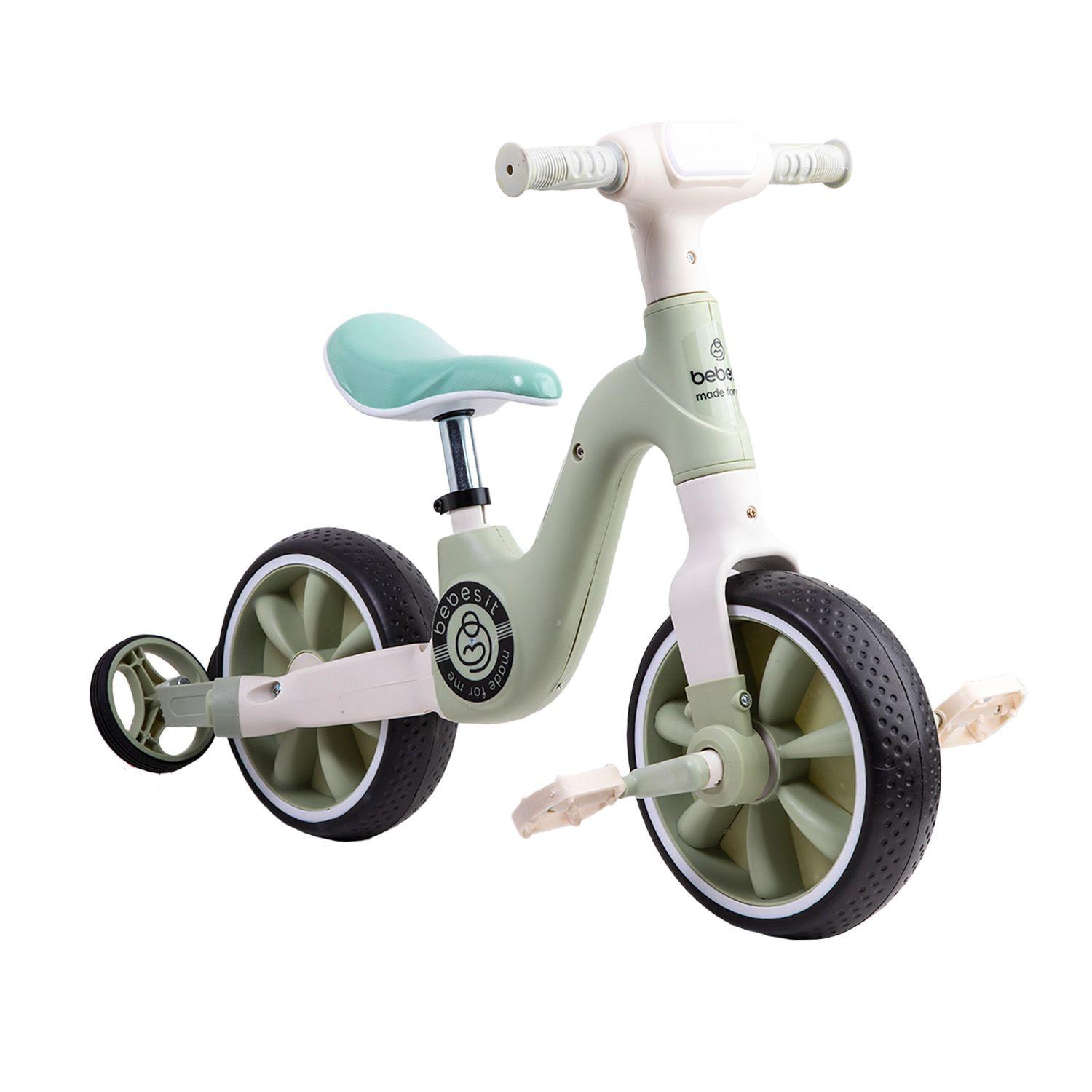 Triciclo Bicicleta Aprendizaje Pedales 2 en 1 XT05 Verde-6