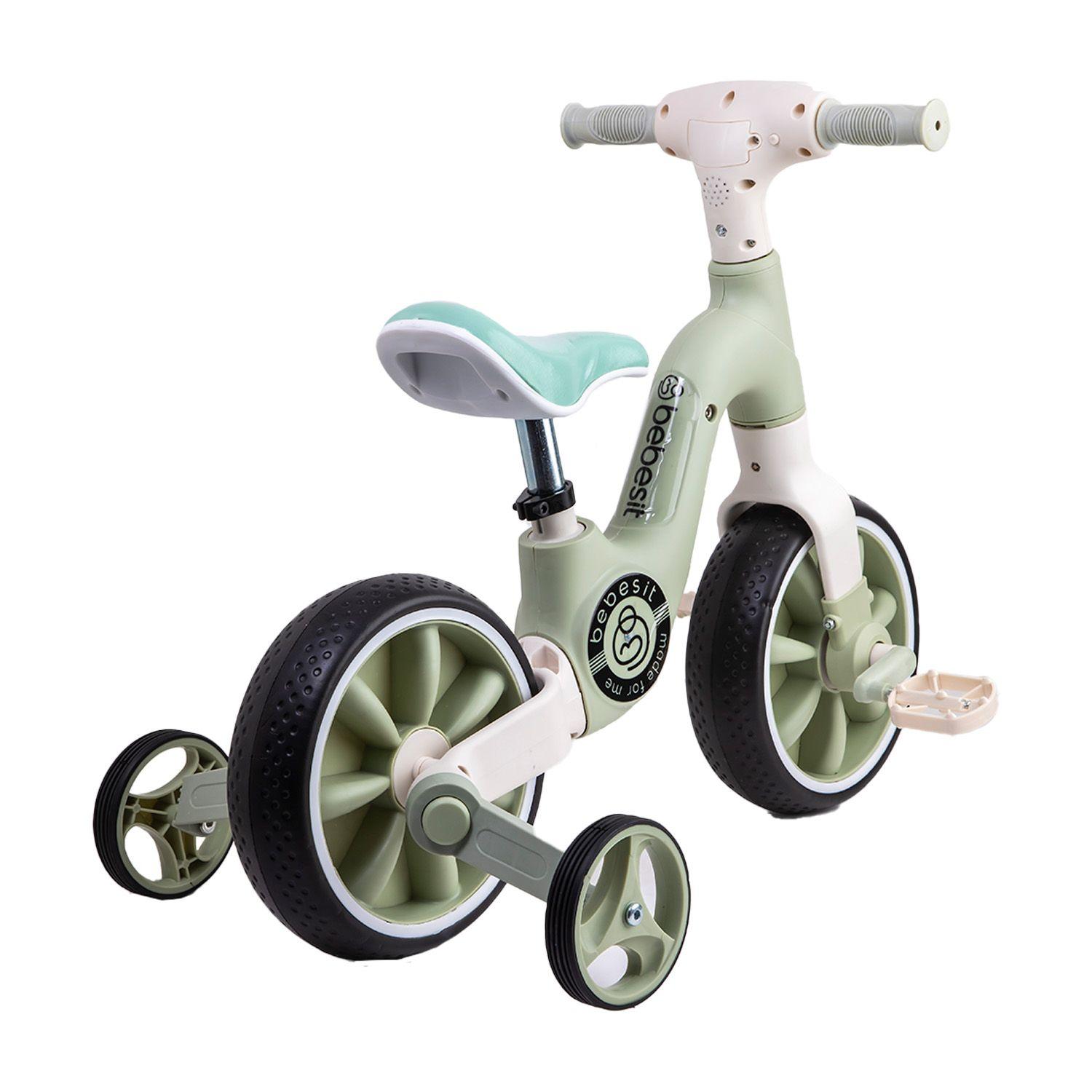 Triciclo Bicicleta Aprendizaje Pedales 2 en 1 XT05 Verde-4