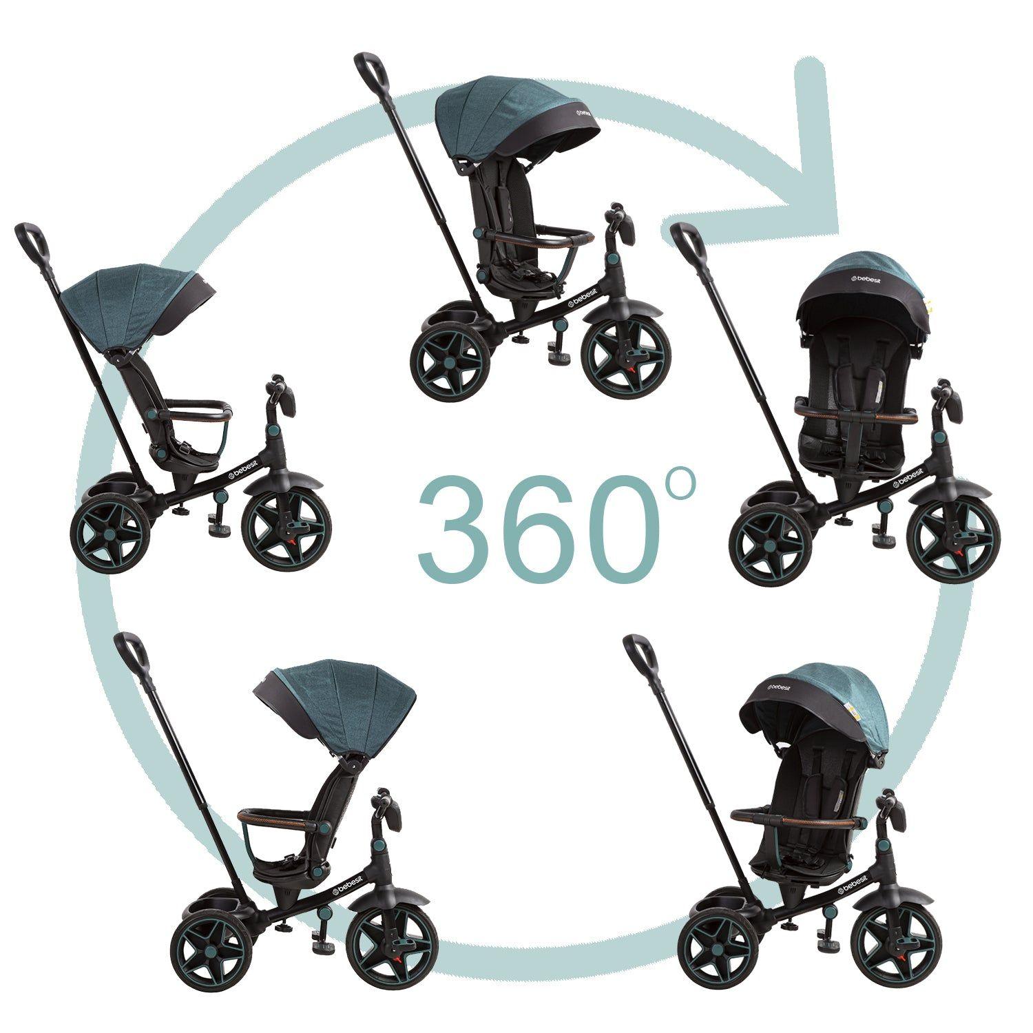 Triciclo Infantil Explorer Negro Bebesit-2