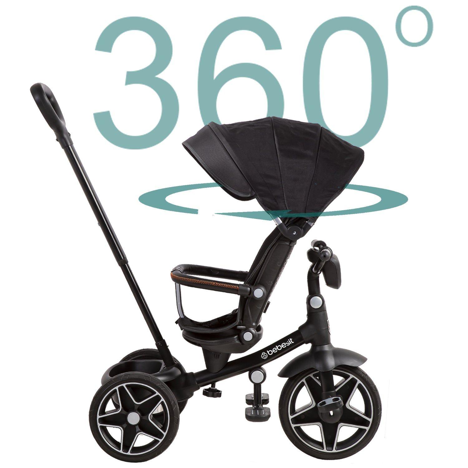 Triciclo Infantil Explorer Negro Bebesit-2