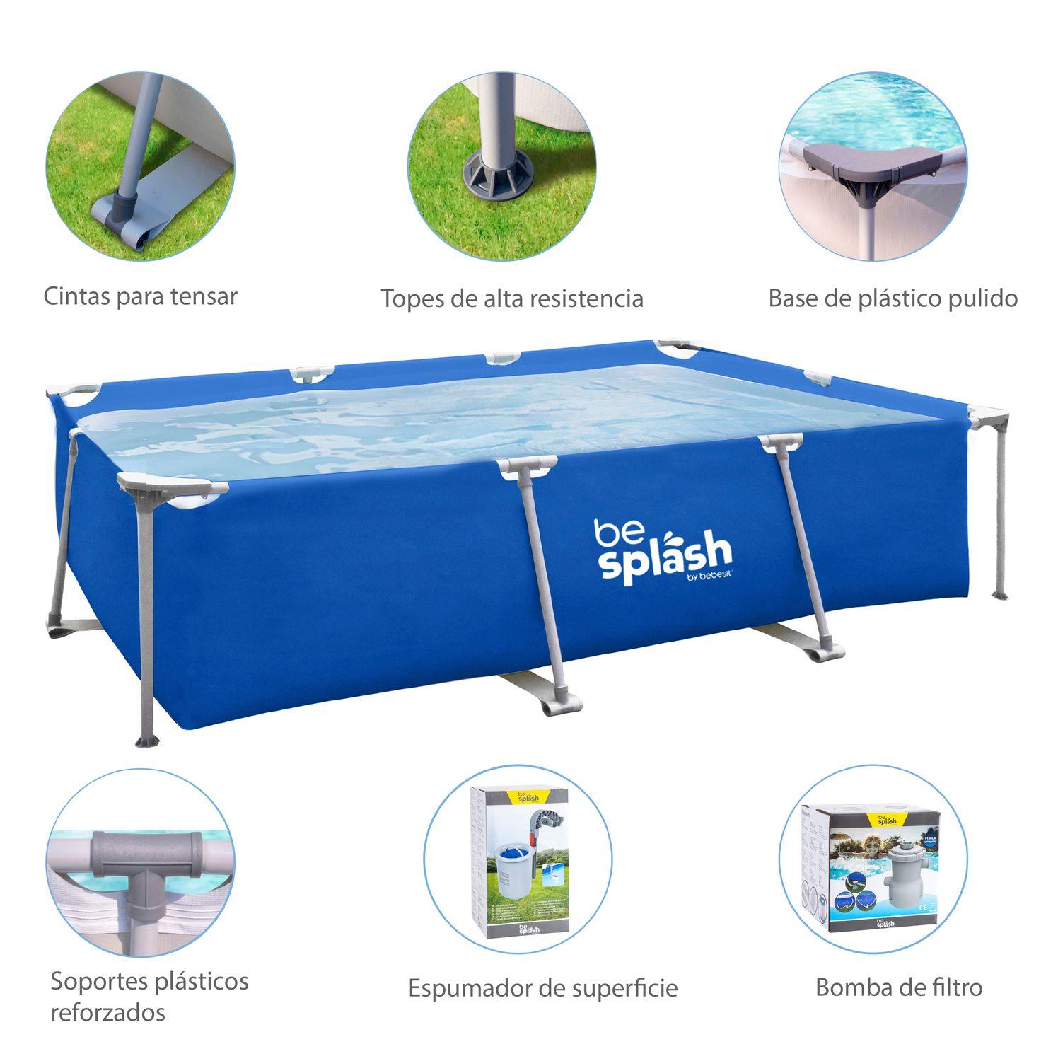 Piscina Estructural con FiltroSkimmer 300x207x65cm BeSplash-6
