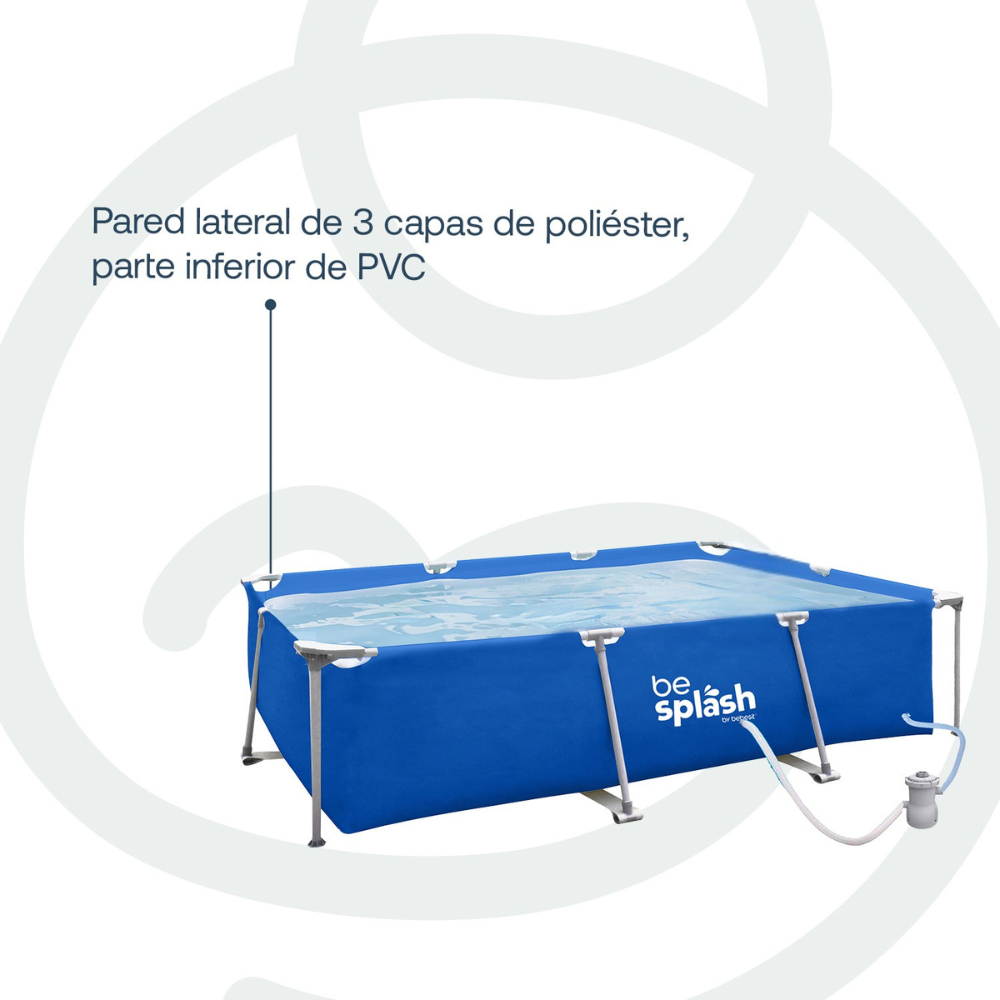 Piscina Estructural con Bomba y Cobertor 300x207x65cm BeSplash-3