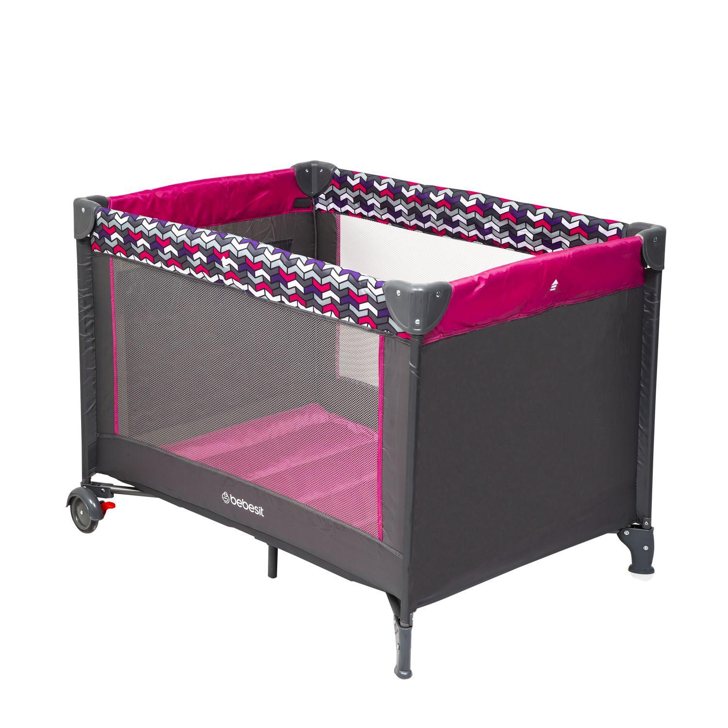 Cuna Pack and Play 6029 Fucsia Bebesit-1