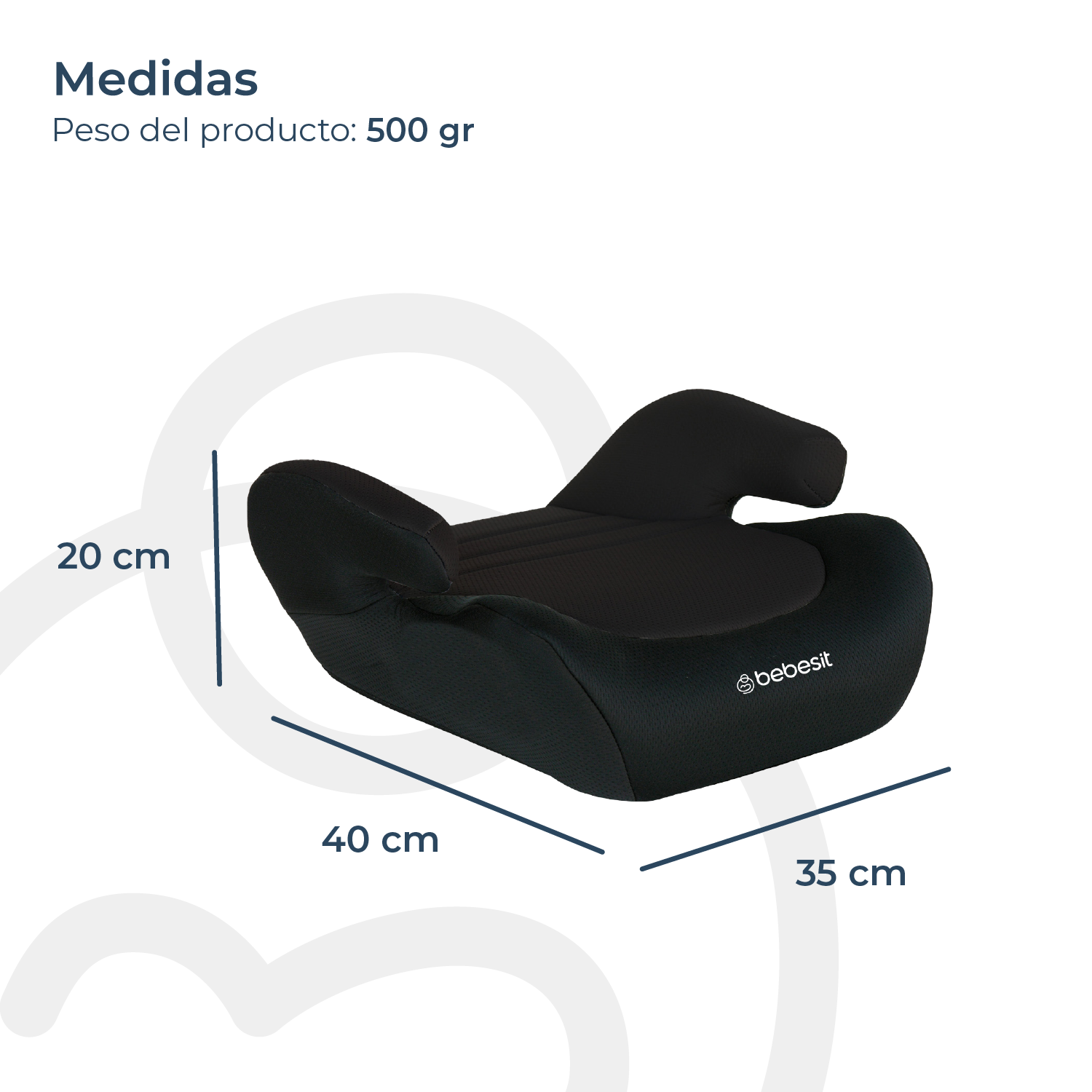 Alzador Booster Negro Bebesit-4