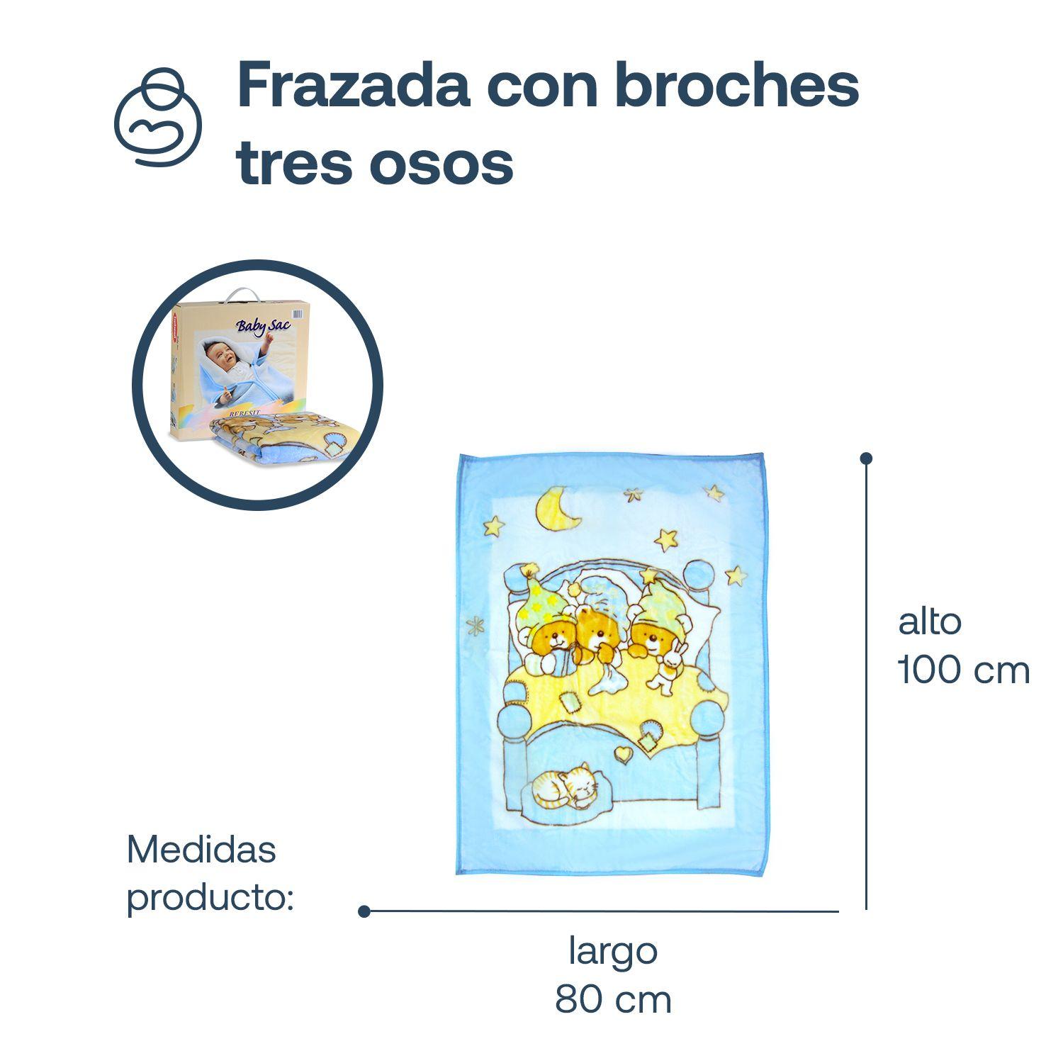 Saco con Broche 3 Osos Celeste Bebesit-6