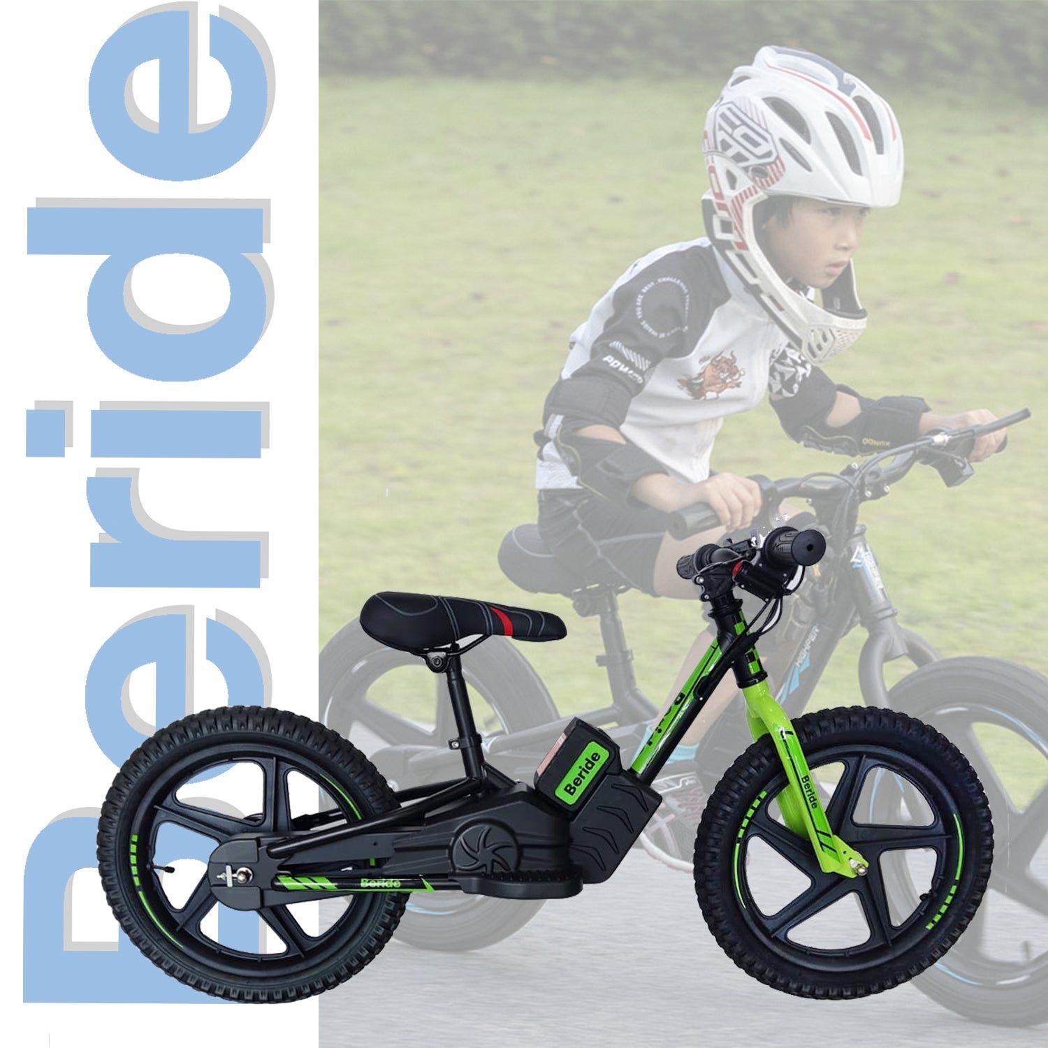 Bicicleta Eléctrica Infantil BeRide Aro 16 Verde Bebesit-2