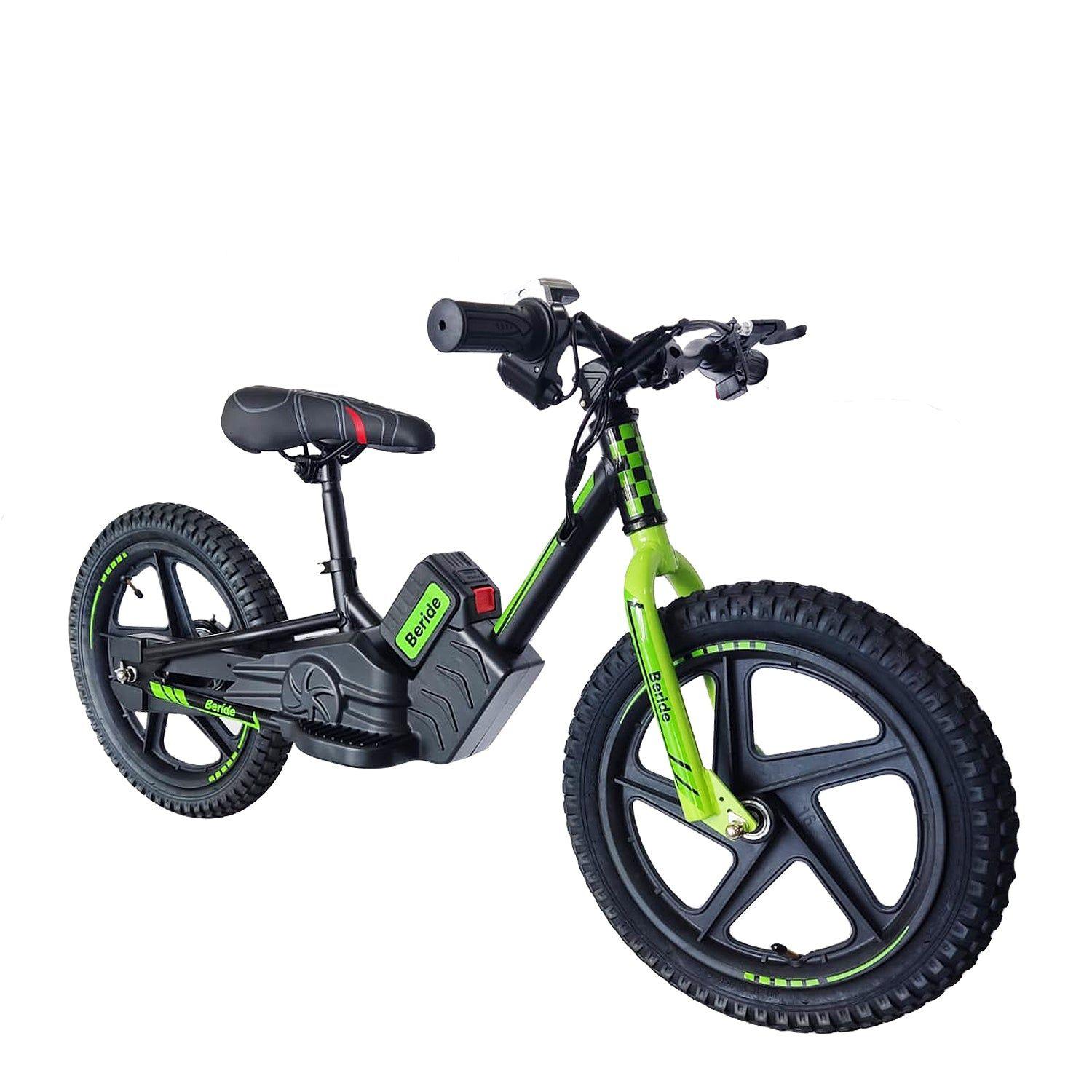 Bicicleta Eléctrica Infantil BeRide Aro 16 Verde Bebesit-0