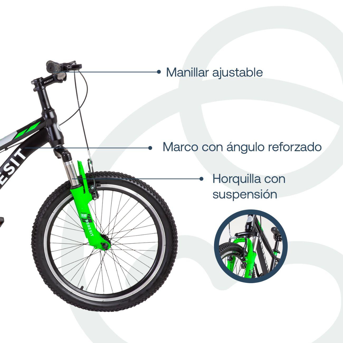 Bicicleta Infantil Kyson Aro 20 Verde Bebesit-2
