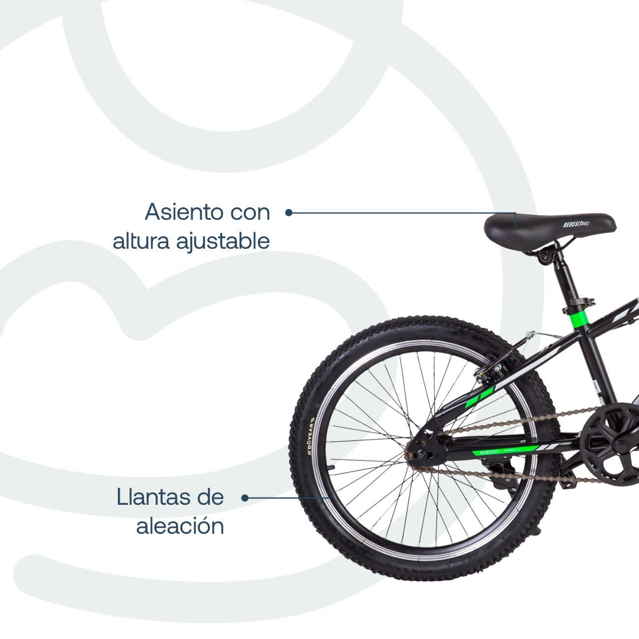 Bicicleta Infantil Kyson Aro 20 Verde Bebesit-3