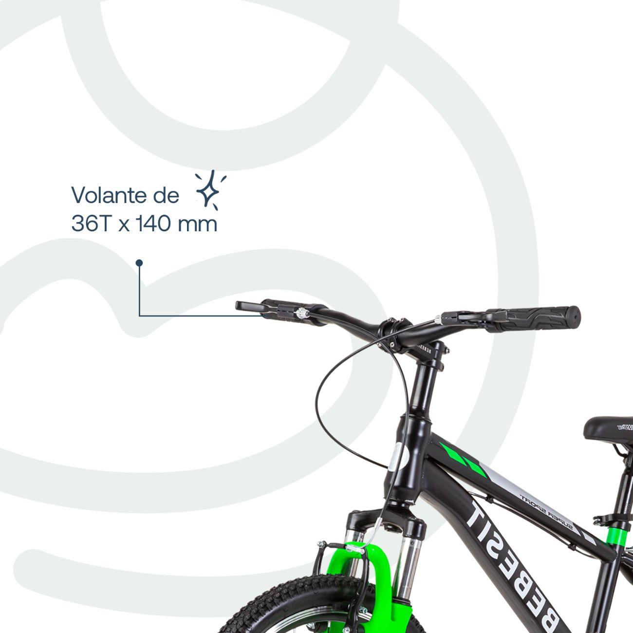 Bicicleta Infantil Kyson Aro 20 Verde Bebesit-5