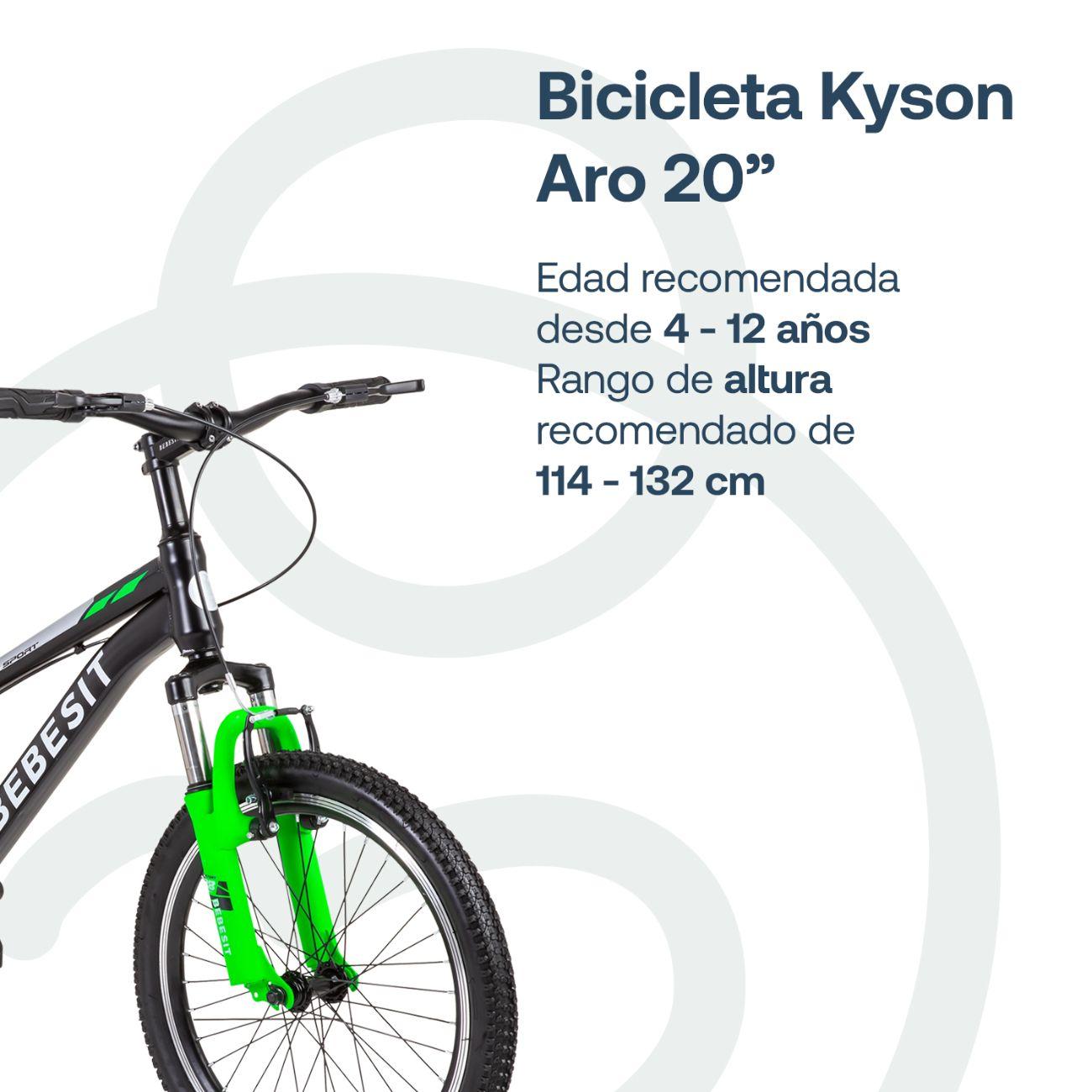 Bicicleta Infantil Kyson Aro 20 Verde Bebesit-2