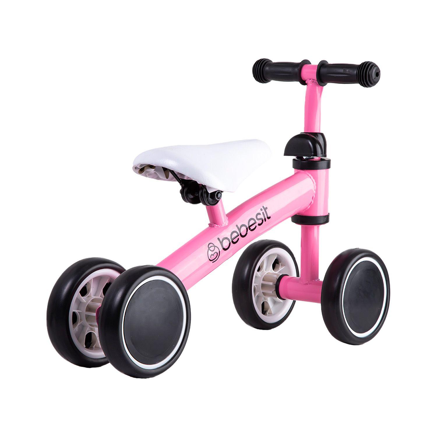 Triciclo Correpasillos Aprendizaje 4 Ruedas XT02 Rosa Bebesit-4