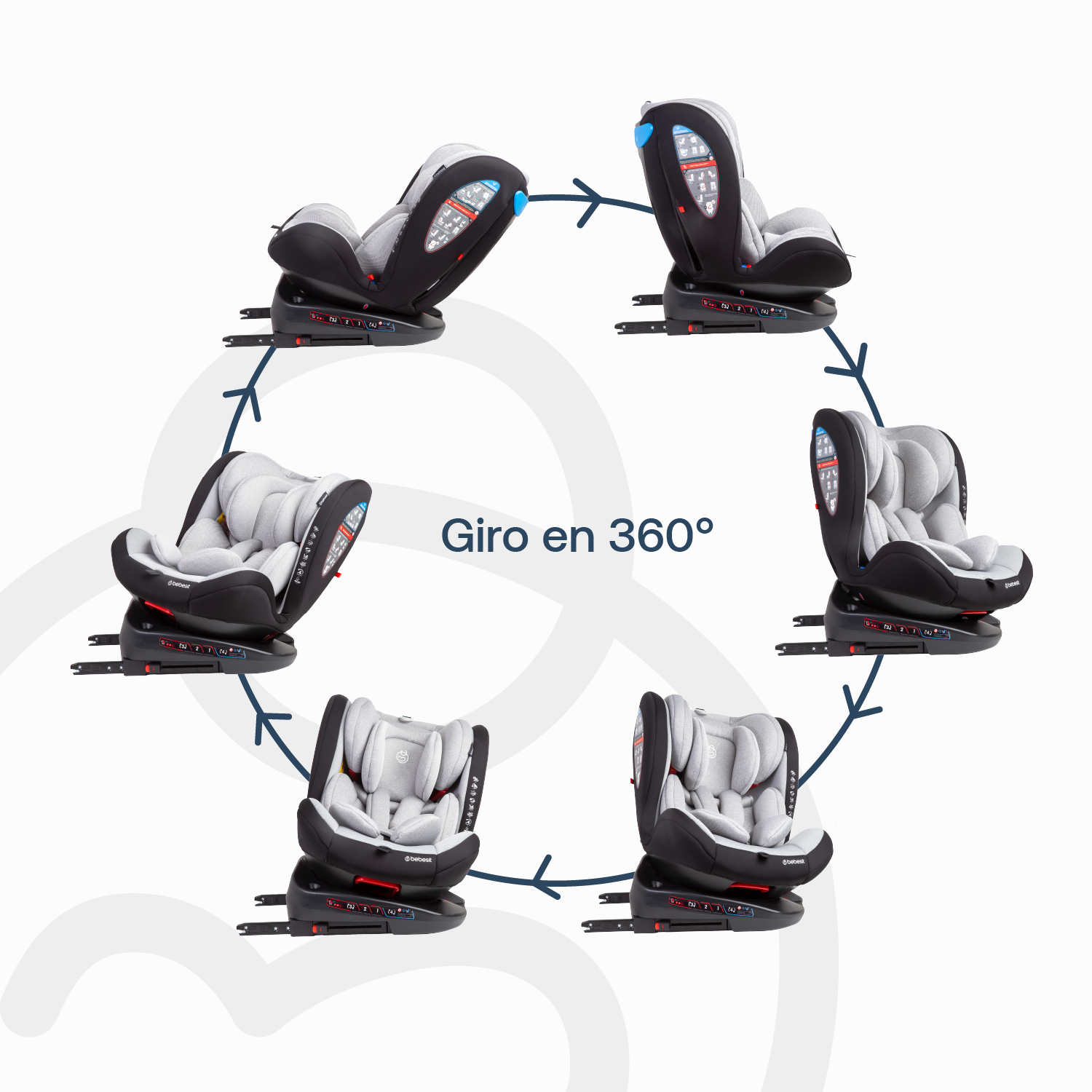 Silla de Auto Saturn Light Grey-4