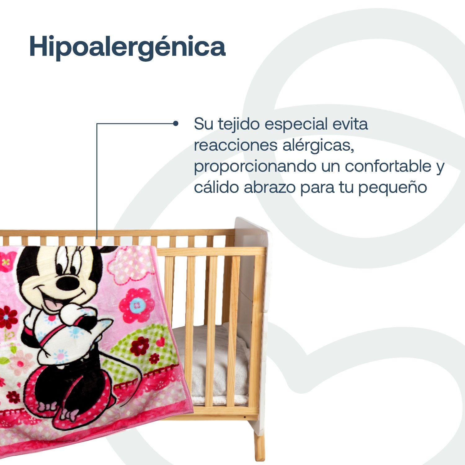 Saco con Broche Bebé Manta Minnie Rosado Disney-3