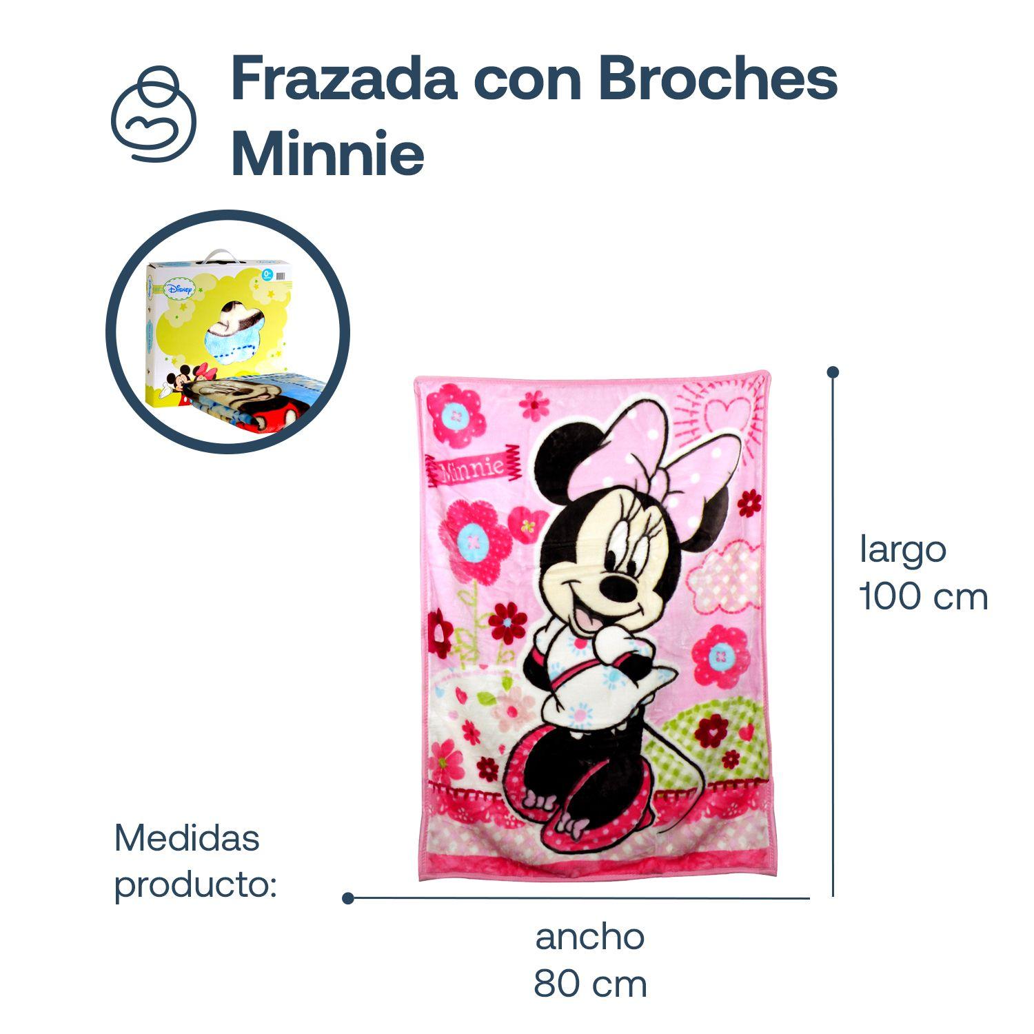 Saco con Broche Bebé Manta Minnie Rosado Disney-7