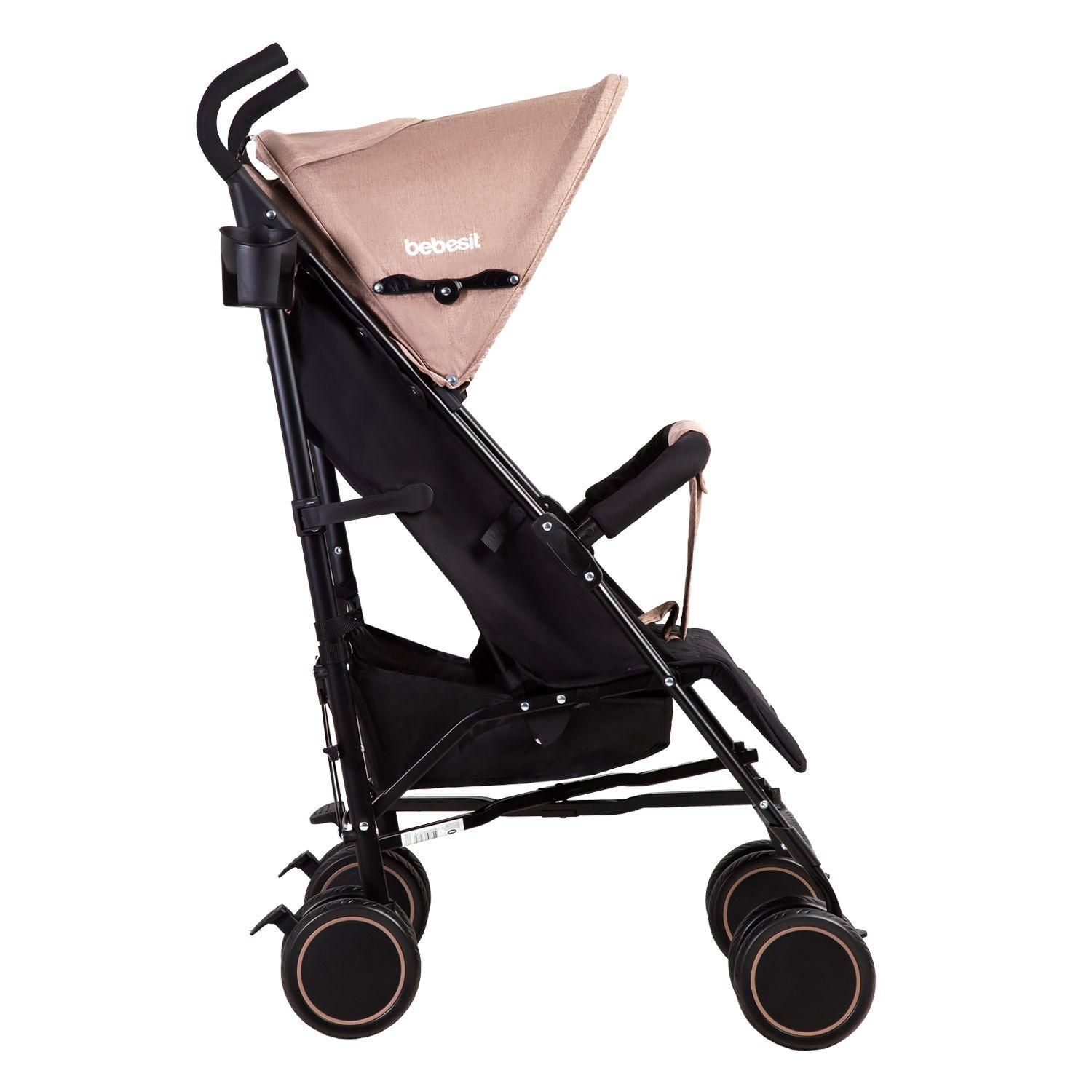 Coche Paragua Khronos Beige Rosado Bebesit-2