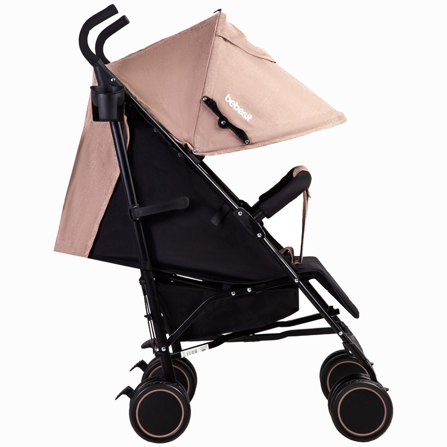 Coche Paragua Khronos Beige Rosado Bebesit-2