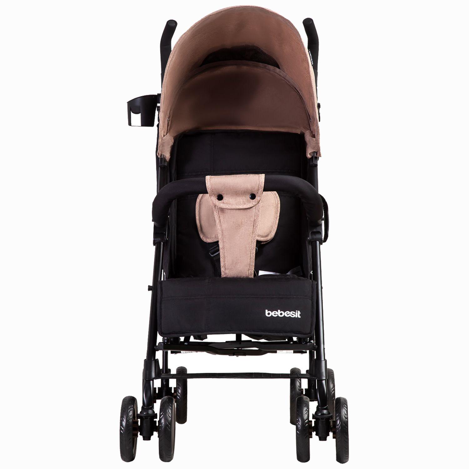 Coche Paragua Khronos Beige Rosado Bebesit-3