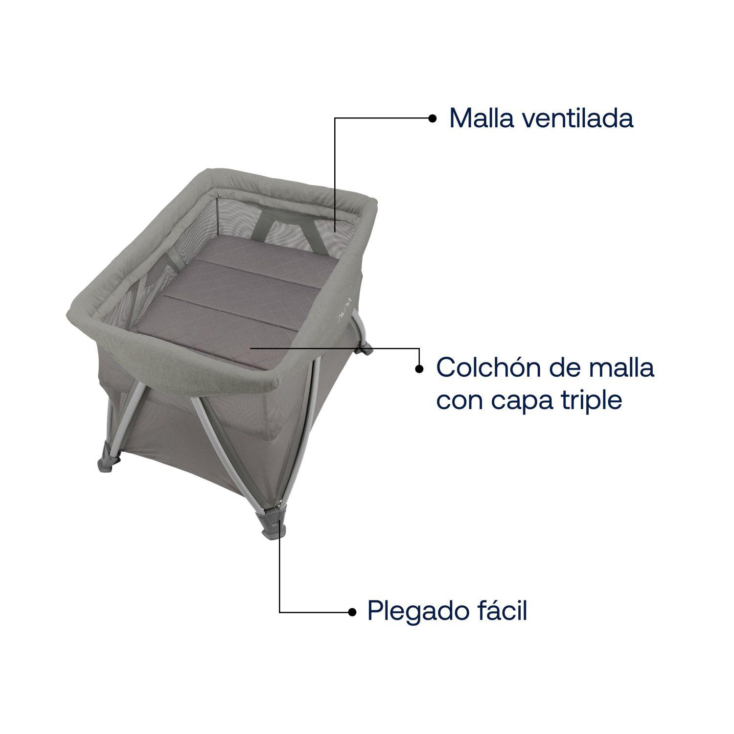 Cuna Nuna Sena Aire Frost Gris-3