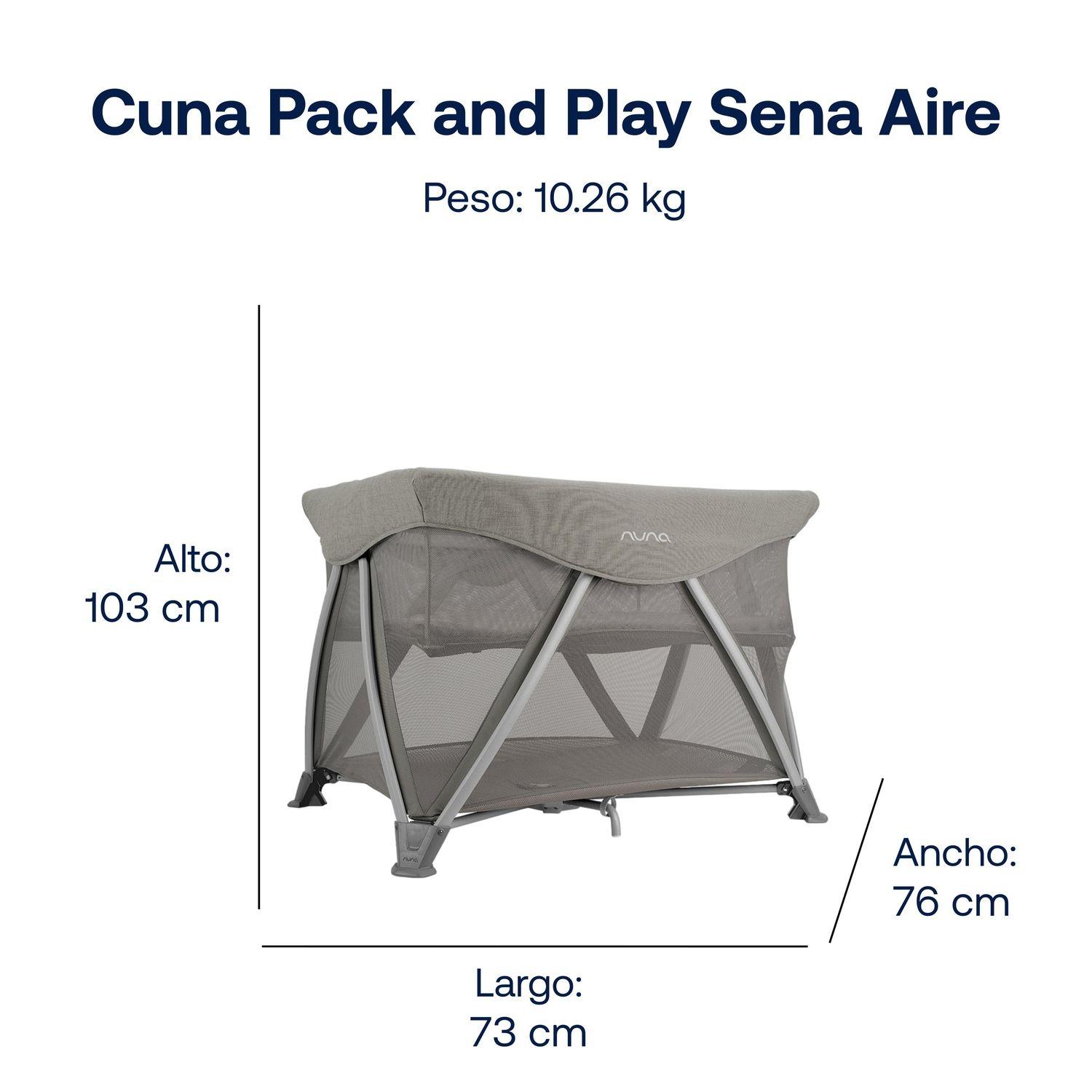 Cuna Nuna Sena Aire Frost Gris-5