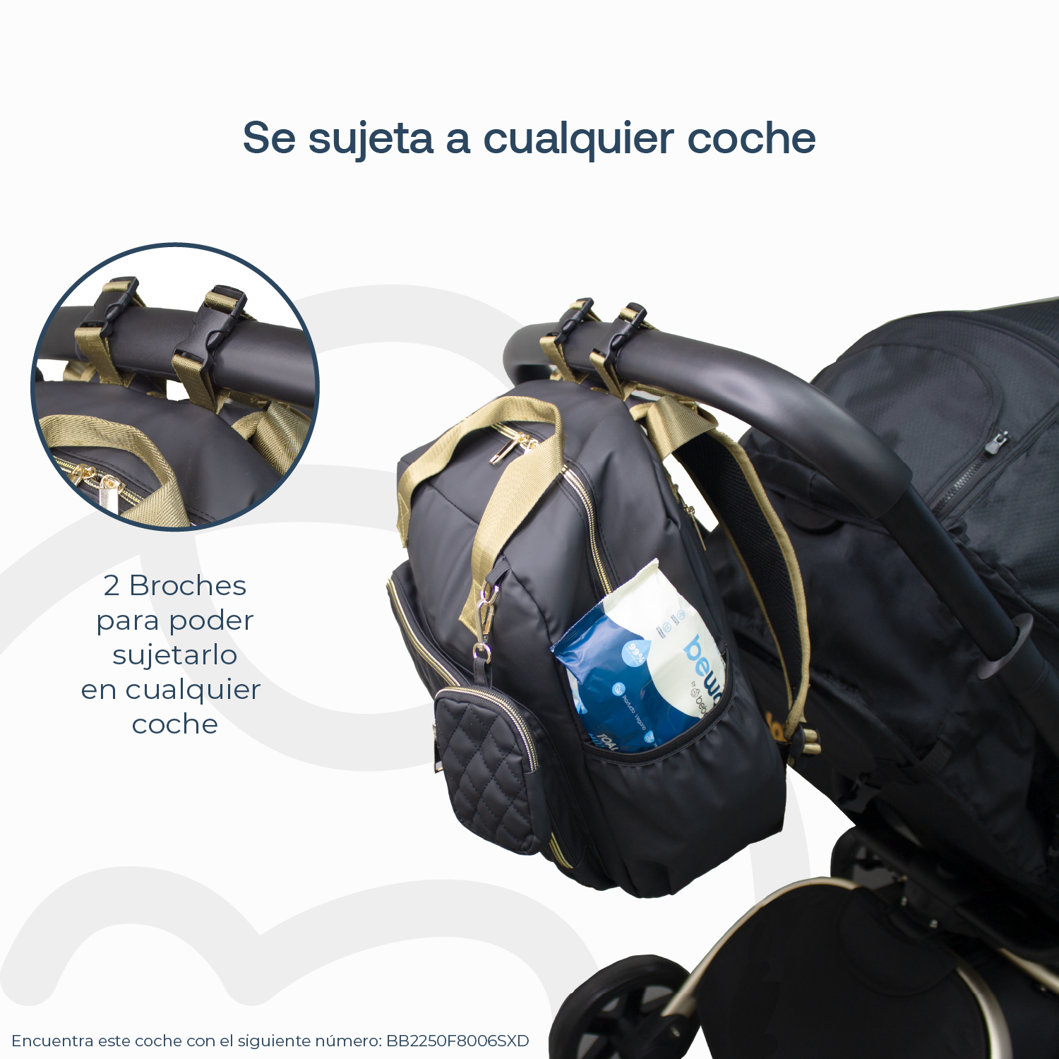 Mochila Maternal Premium Black Gold-4